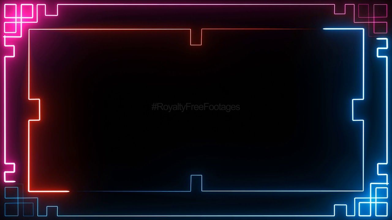 neon animated frame loop, neon background effect overlay, Neon animation border background