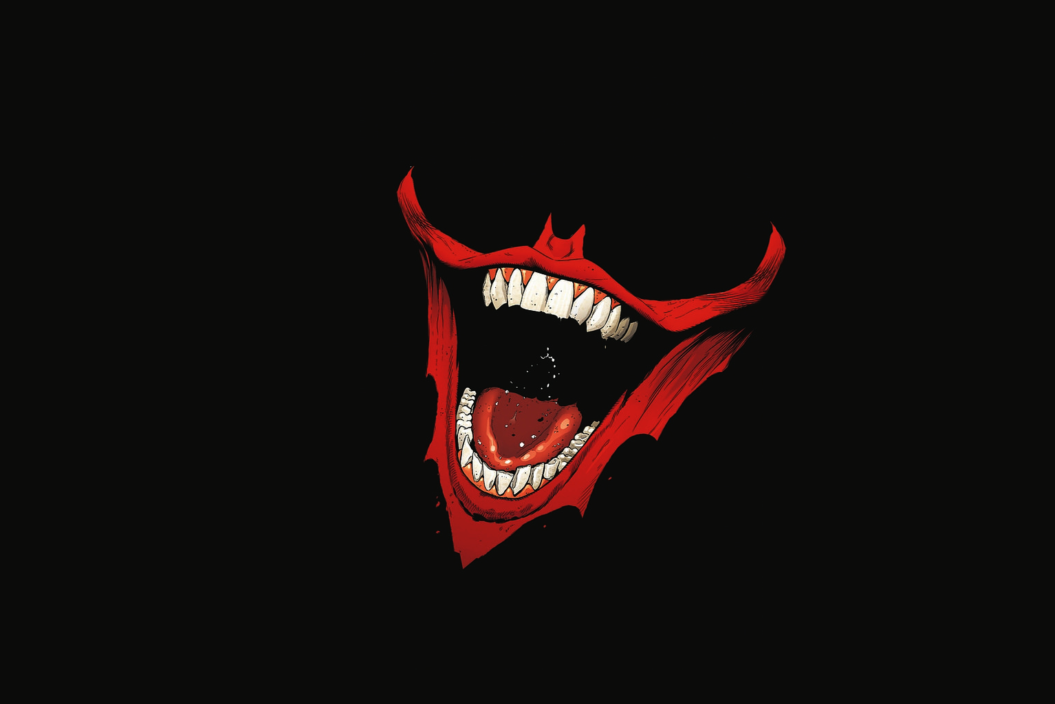 Wallpaper, Joker, Batman, DC Comics, teeth, open mouth 1534x1024
