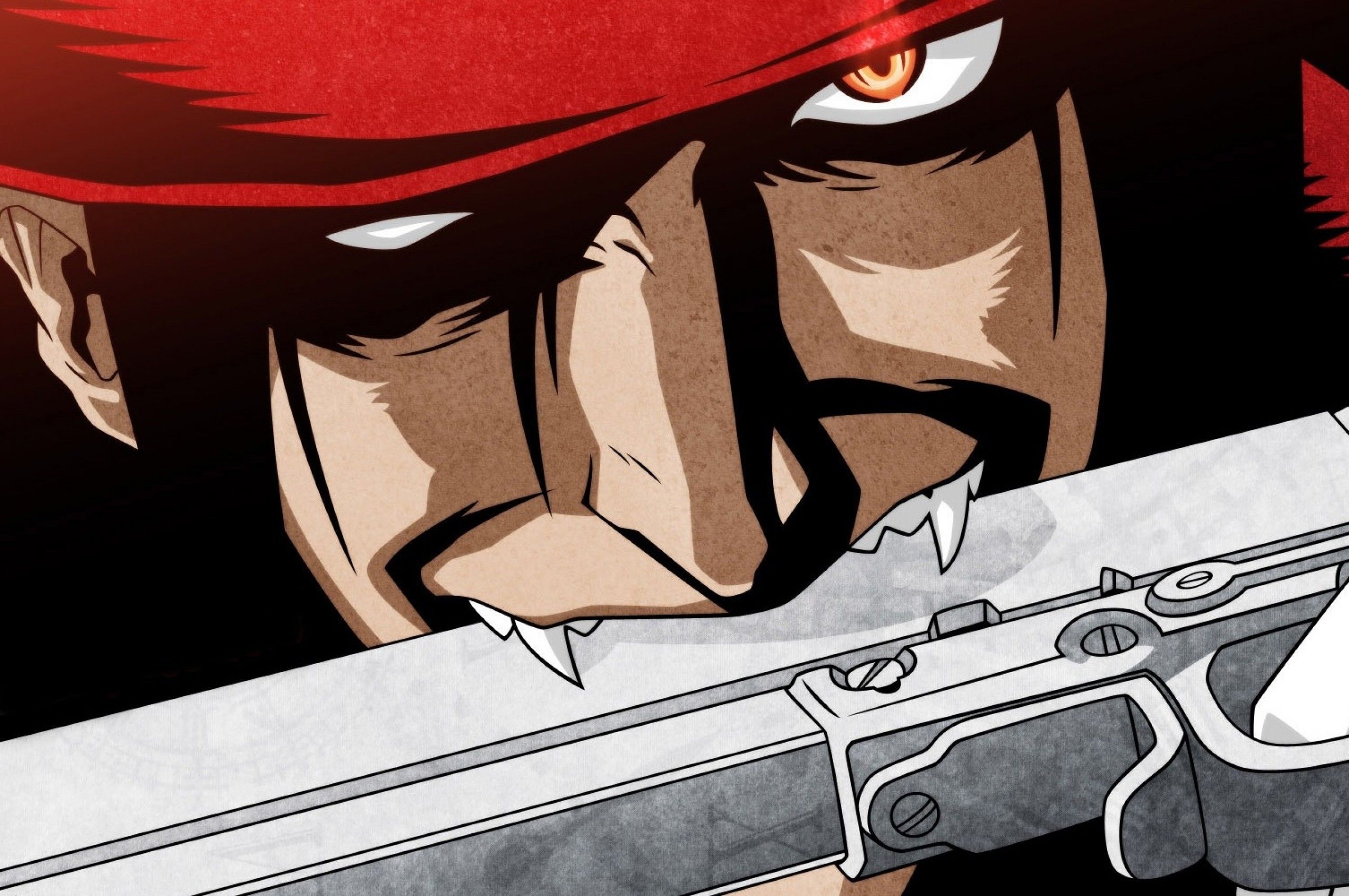 Download 2560x1700 Hellsing, Alucard, Gun, Sharp Teeth Wallpaper for Chromebook Pixel