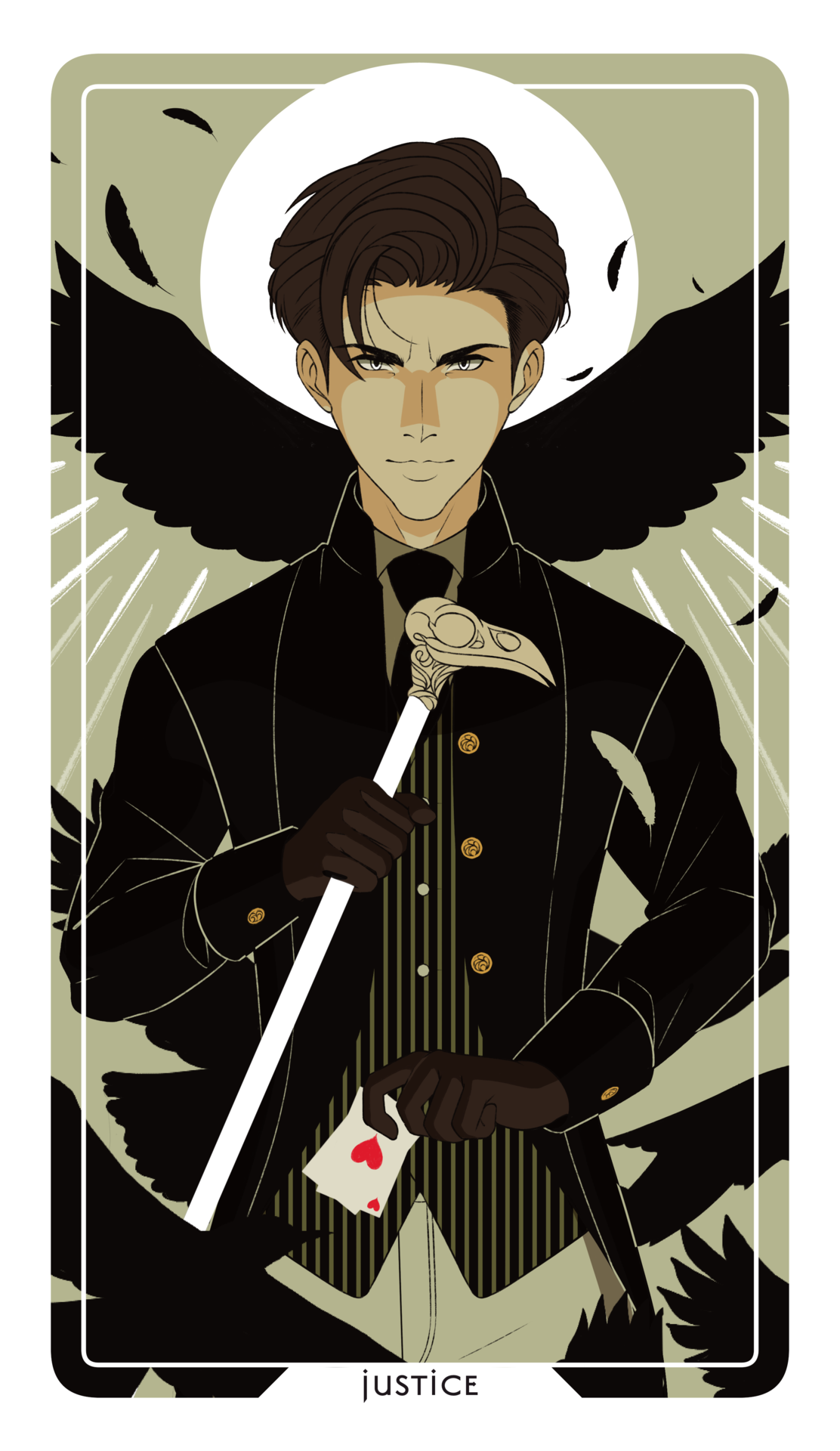 Grishaverse. Leigh Bardugo. Ninth House. Justice tarot, Six of crows, Crow art