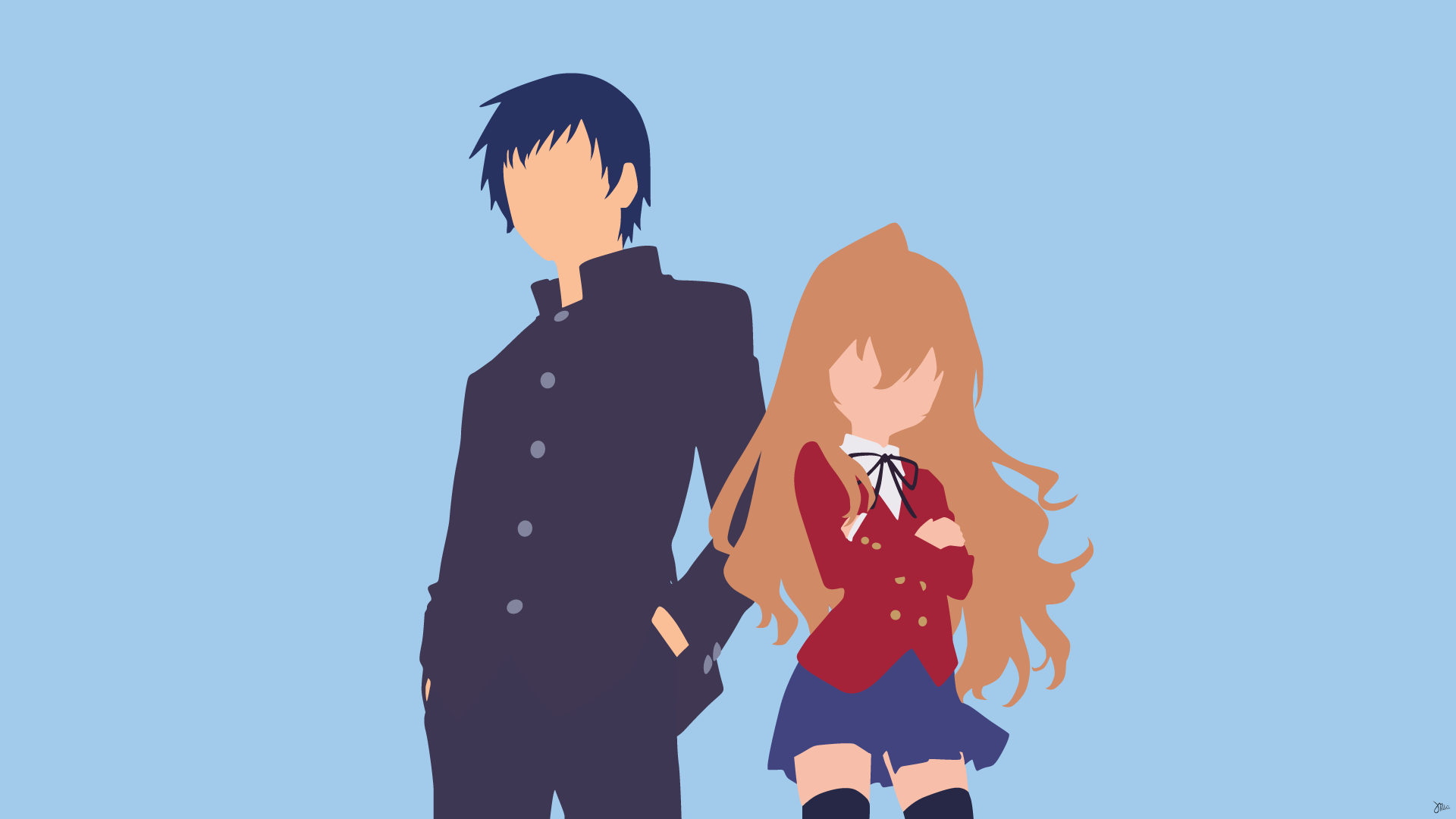 anime Vectors, #toradora, #anime, #aisaka Taiga, Minimalist Wallpaper & Background Download