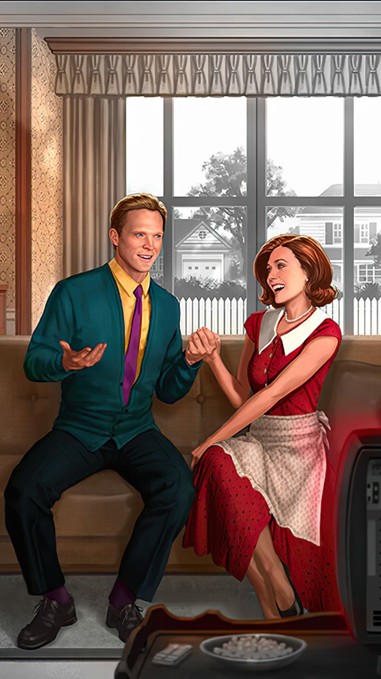 Wanda Vision 2021 Tv Show iPhone 6, iPhone 6S, iPhone 7 HD 4k Wallpaper, Image, Background, Photo and Picture