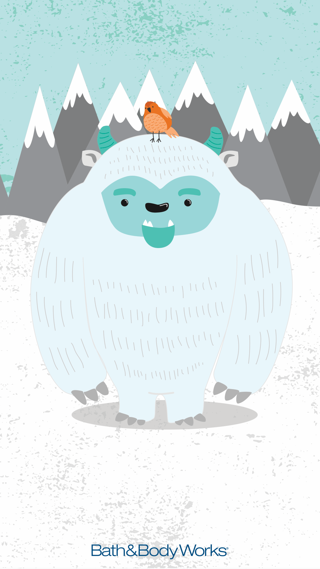 Yeti iPhone Wallpaper. Watercolor wallpaper iphone, iPhone wallpaper winter, Winter wallpaper