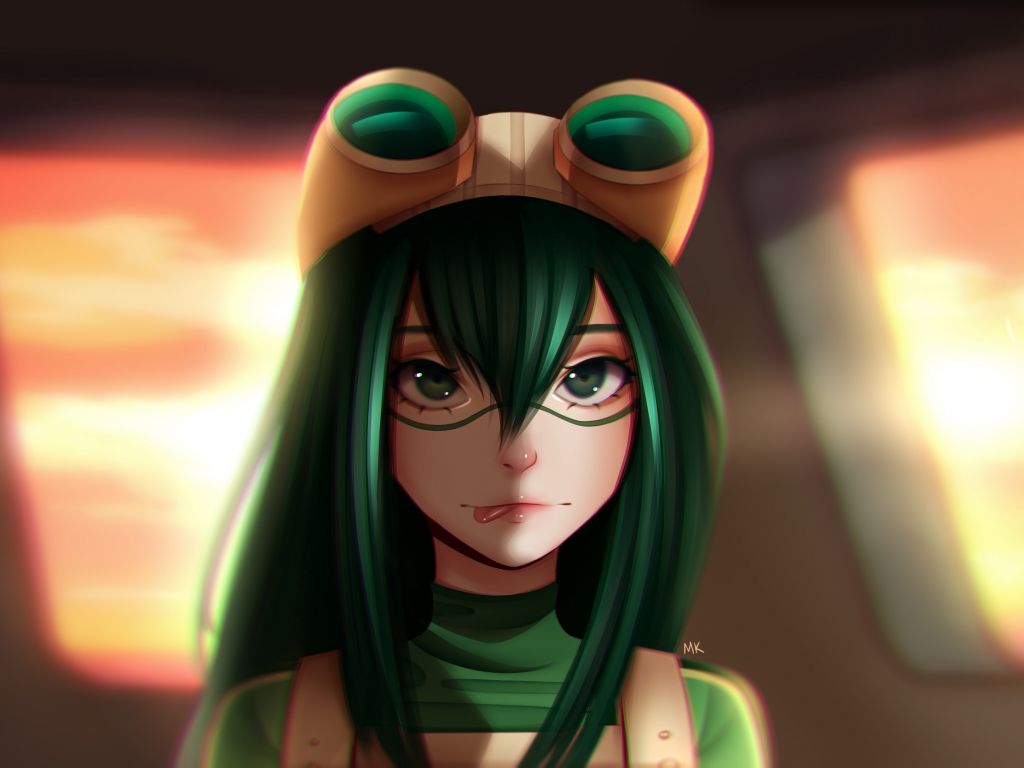 Wallpaper my hero academia, tsuyu asui