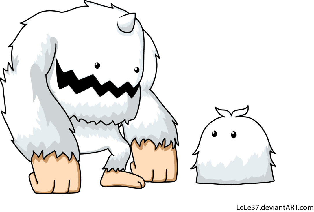 Yeti and Jr. Kawaii drawings, Kawaii chibi, Yeti