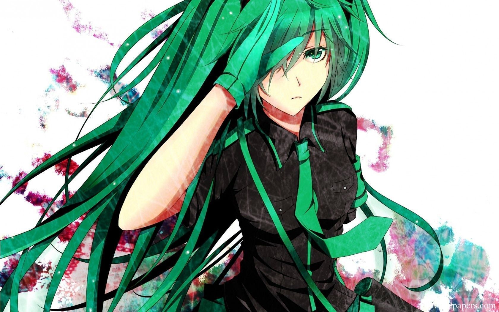 HD Anime Boy Green Hair PNG  Citypng