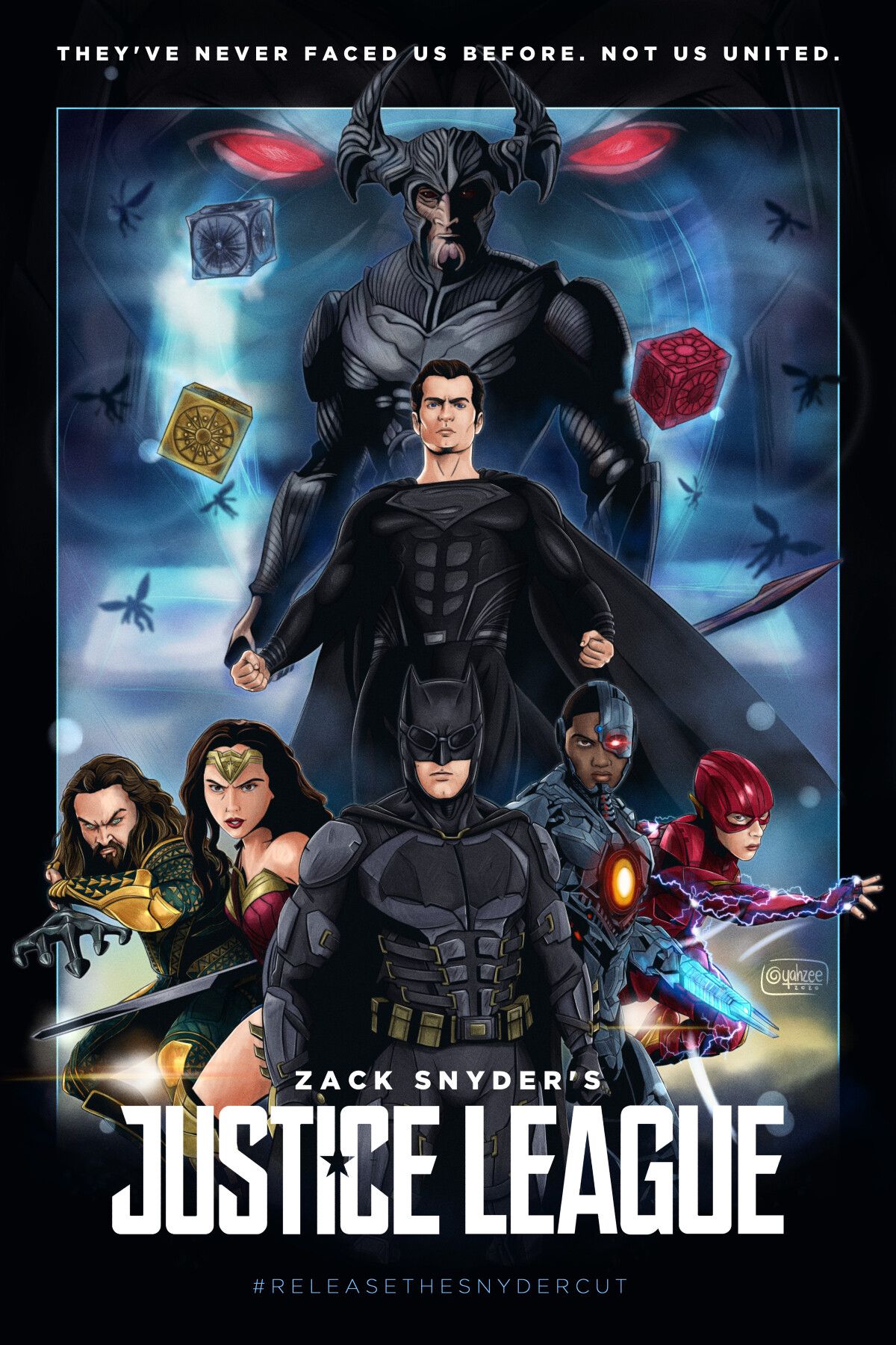 Yahzee Skellington Snyder's Justice League Poster