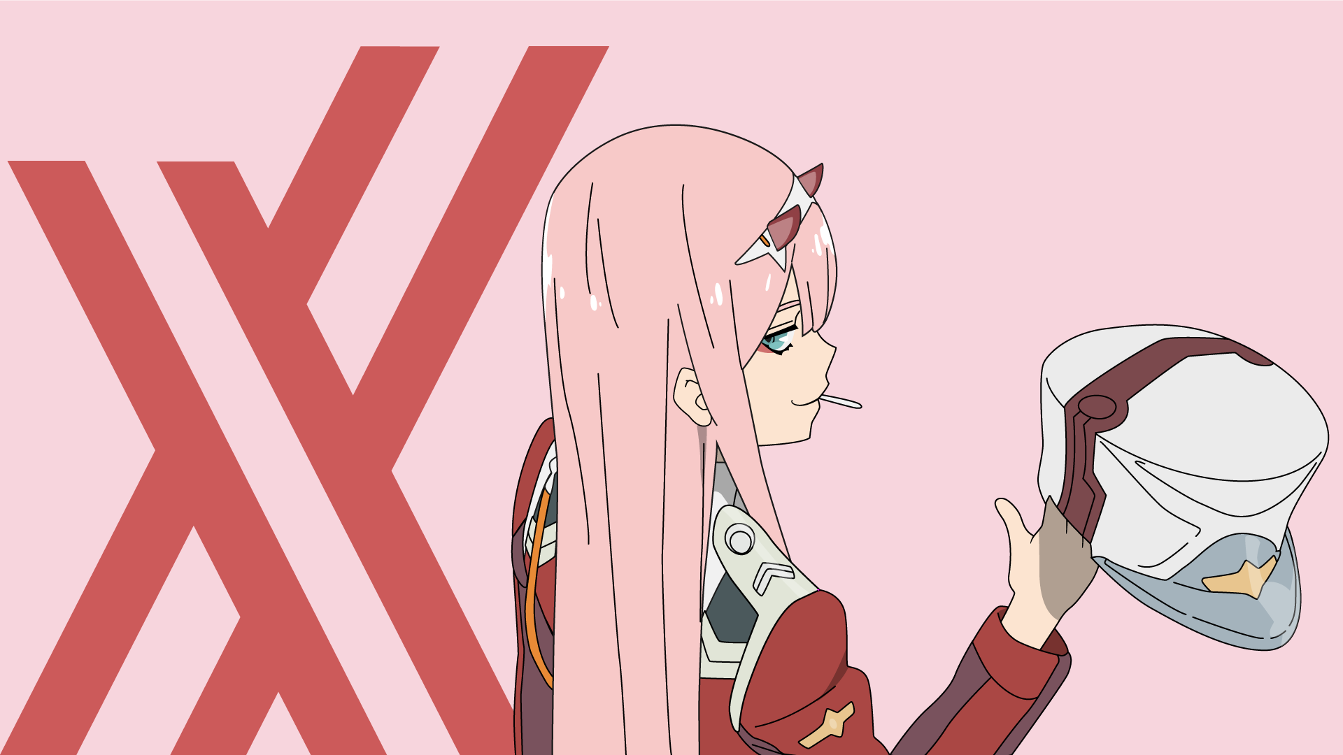 Zero Two Aesthetic Wallpaper Desktop