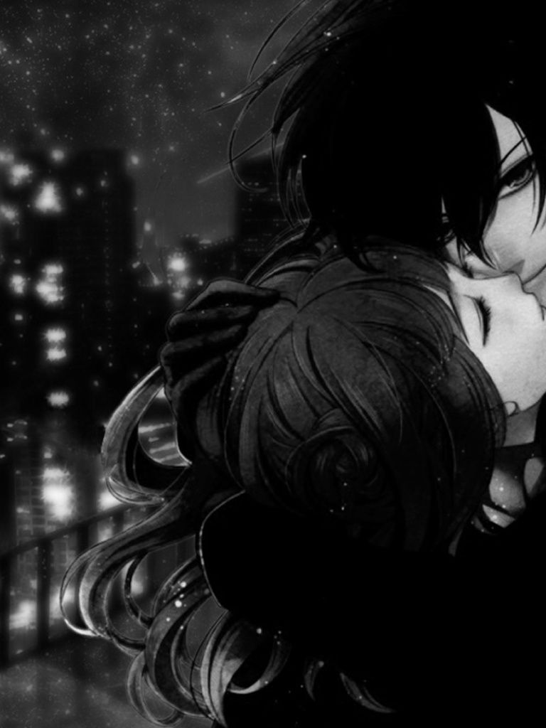 Anime Couple In Darkness Wallpaper & Background Download