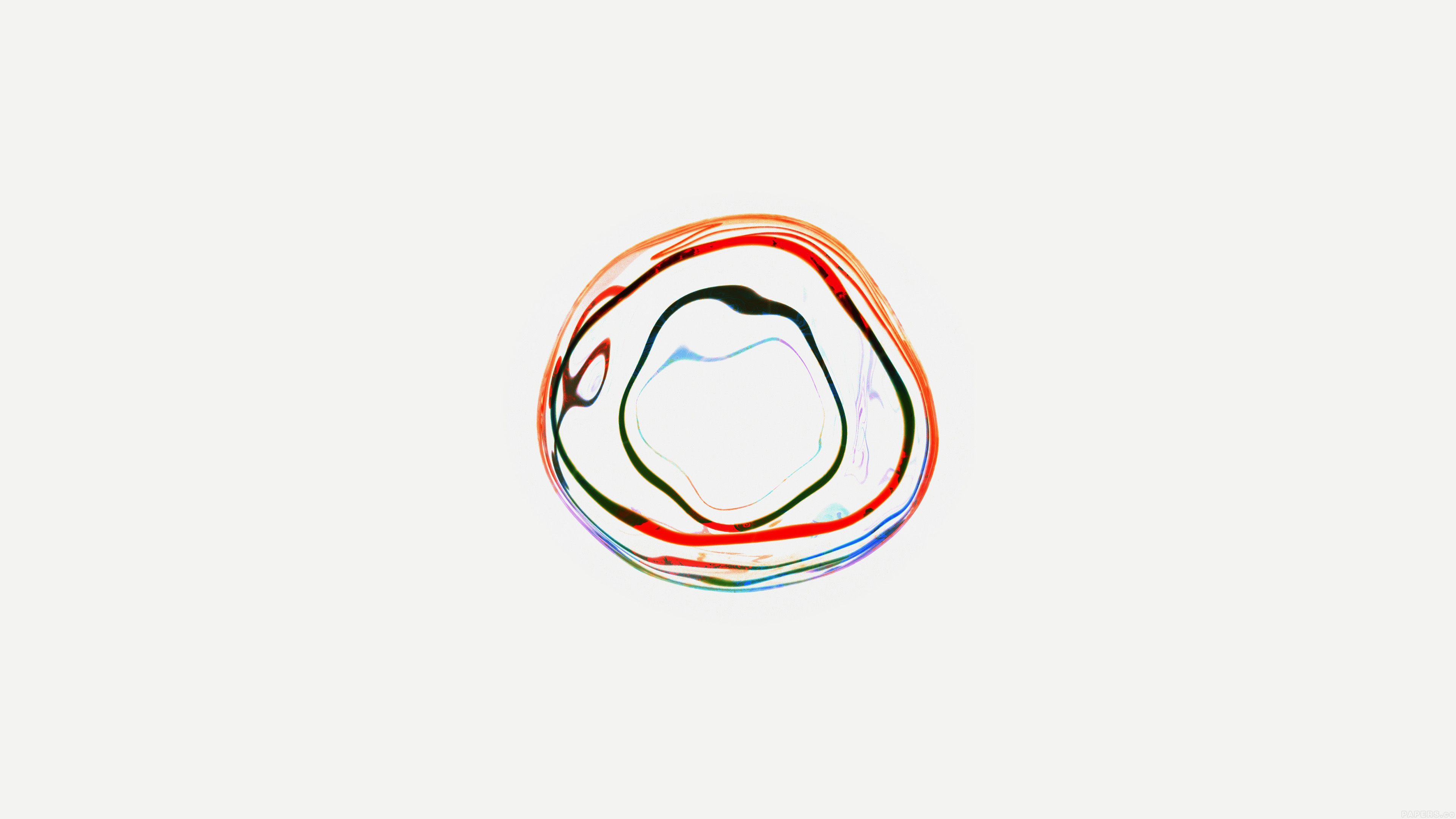 Bubble Apple Watch White Minimal Art Wallpaper