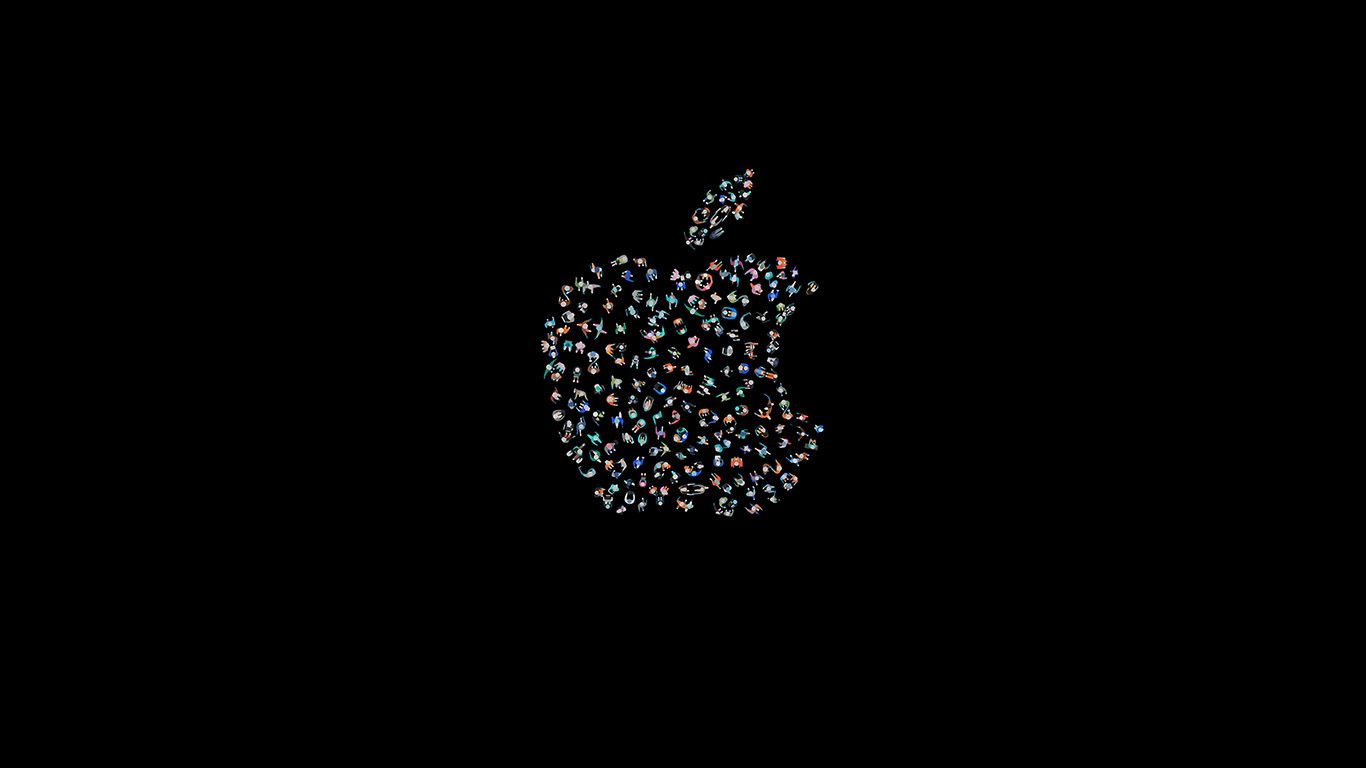 Wwdc Apple Logo Dark Black Minimal Illustration Art Wallpaper