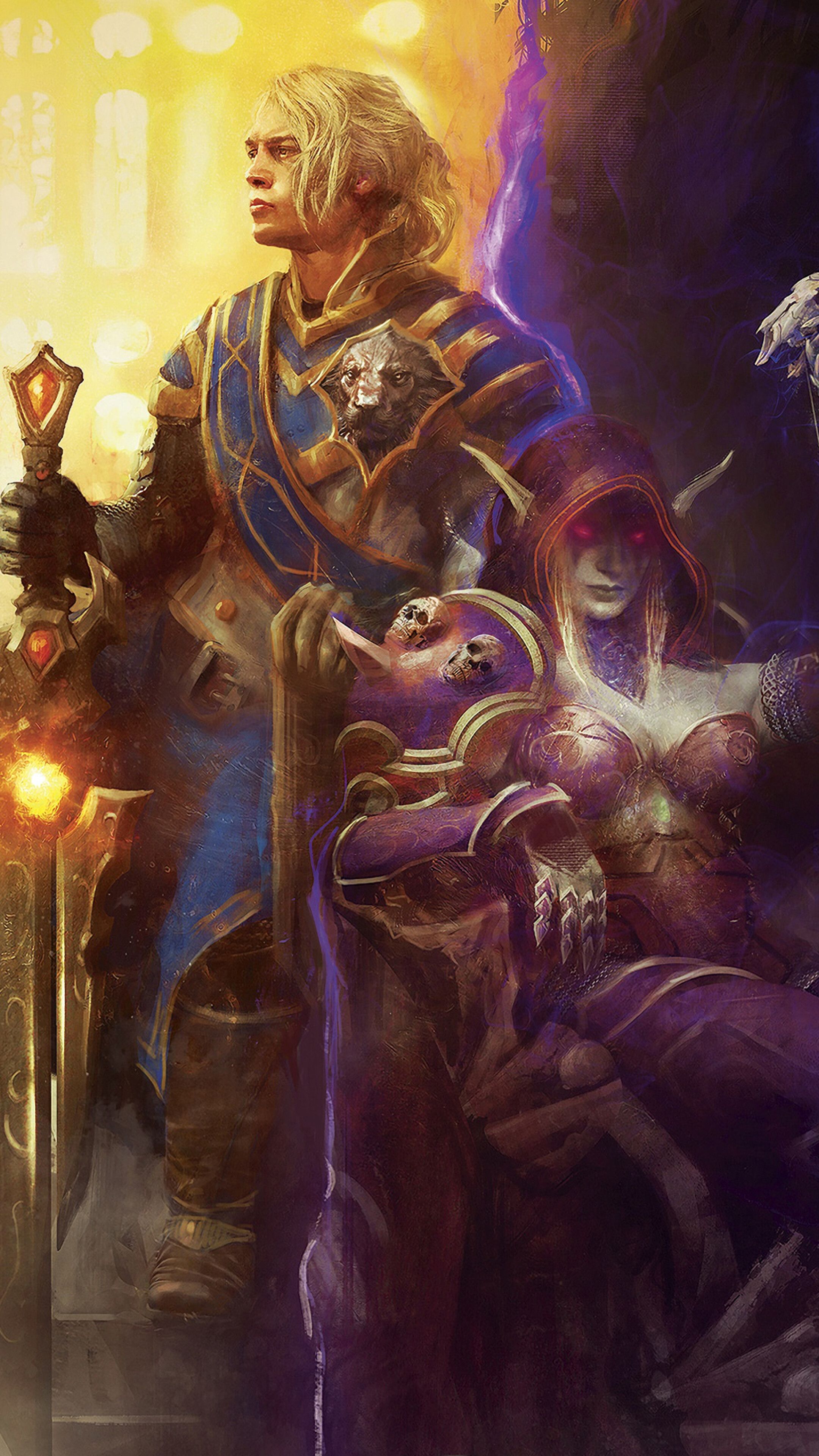 Anduin Wrynn, Sylvanas Windrunner, WoW, 4K phone HD Wallpaper, Image, Background, Photo and Picture