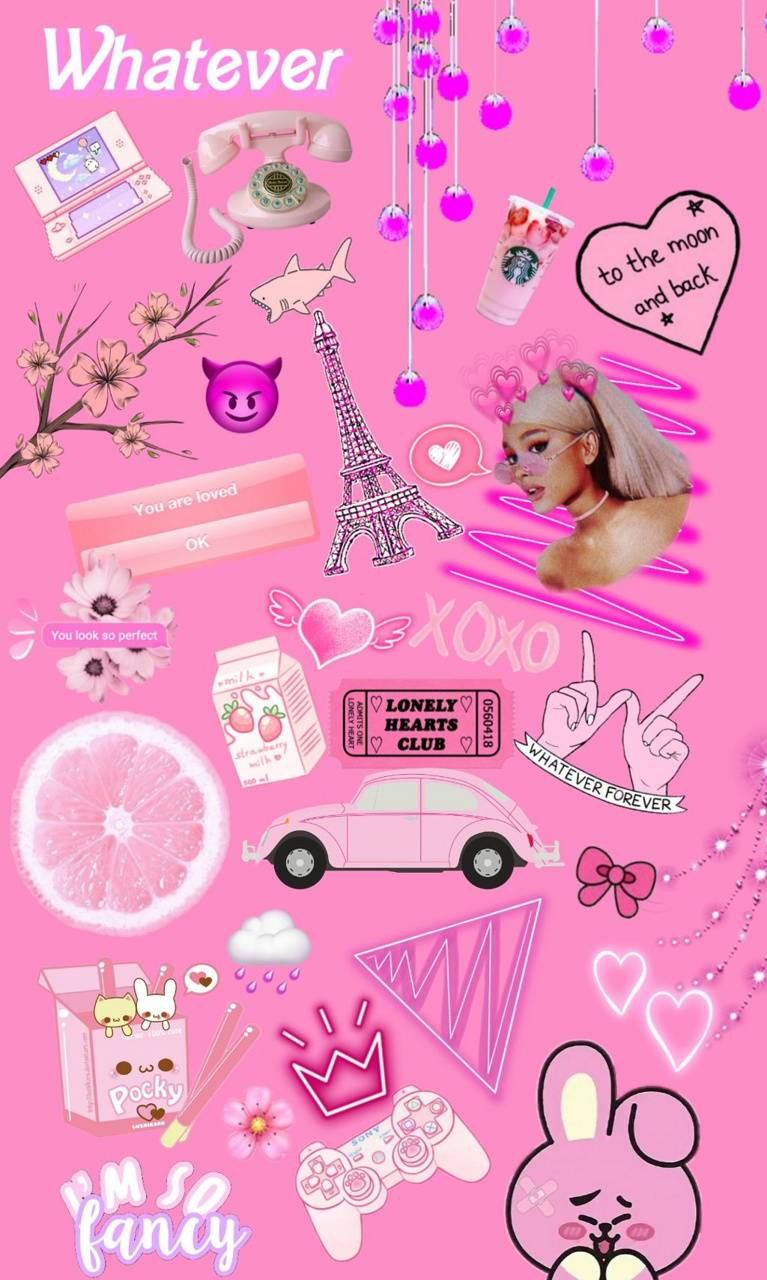 Girly collage wallpaper