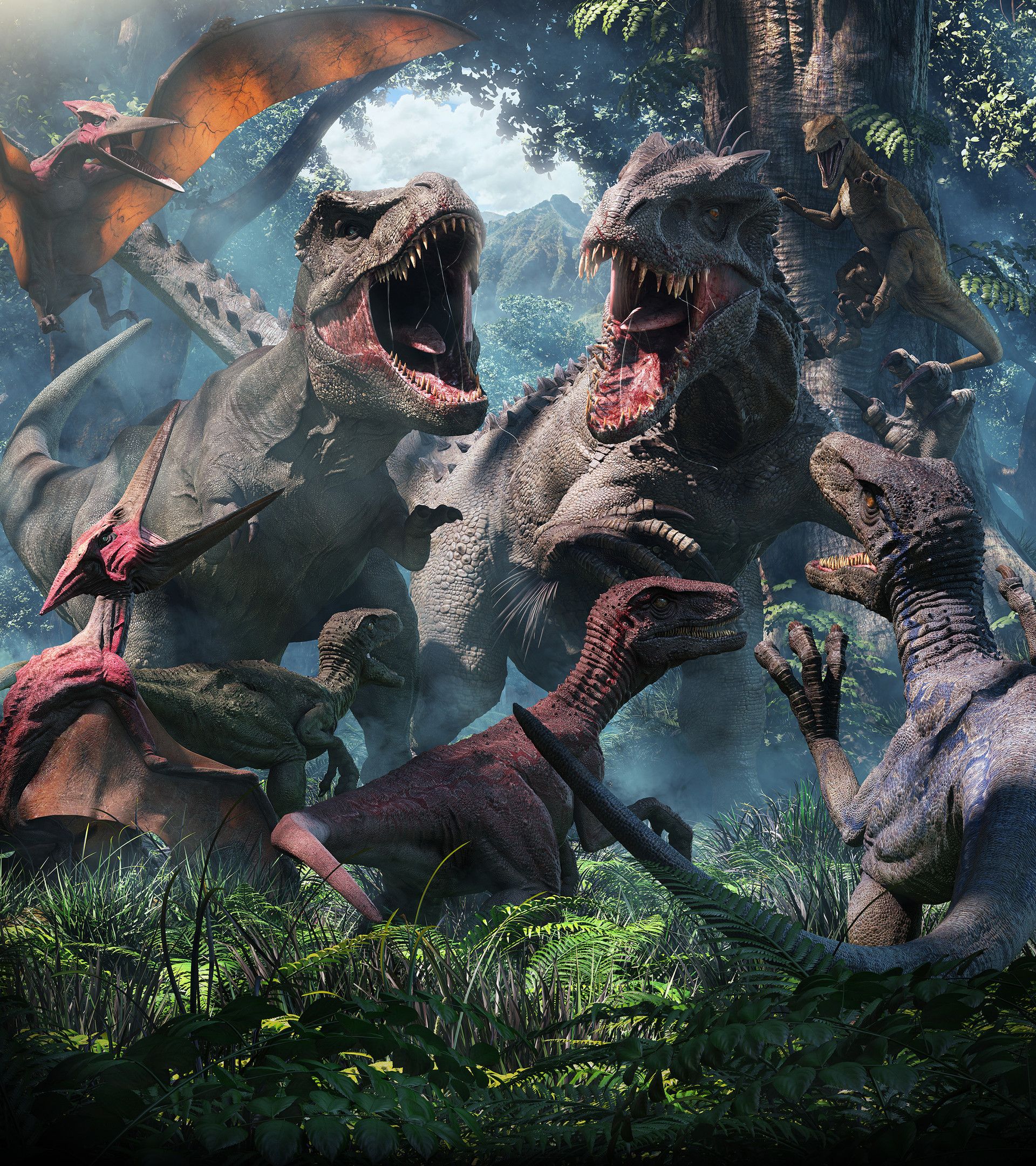 image Tyrannosaurus rex Dinosaurs 3D Graphics Roar 1920x2160