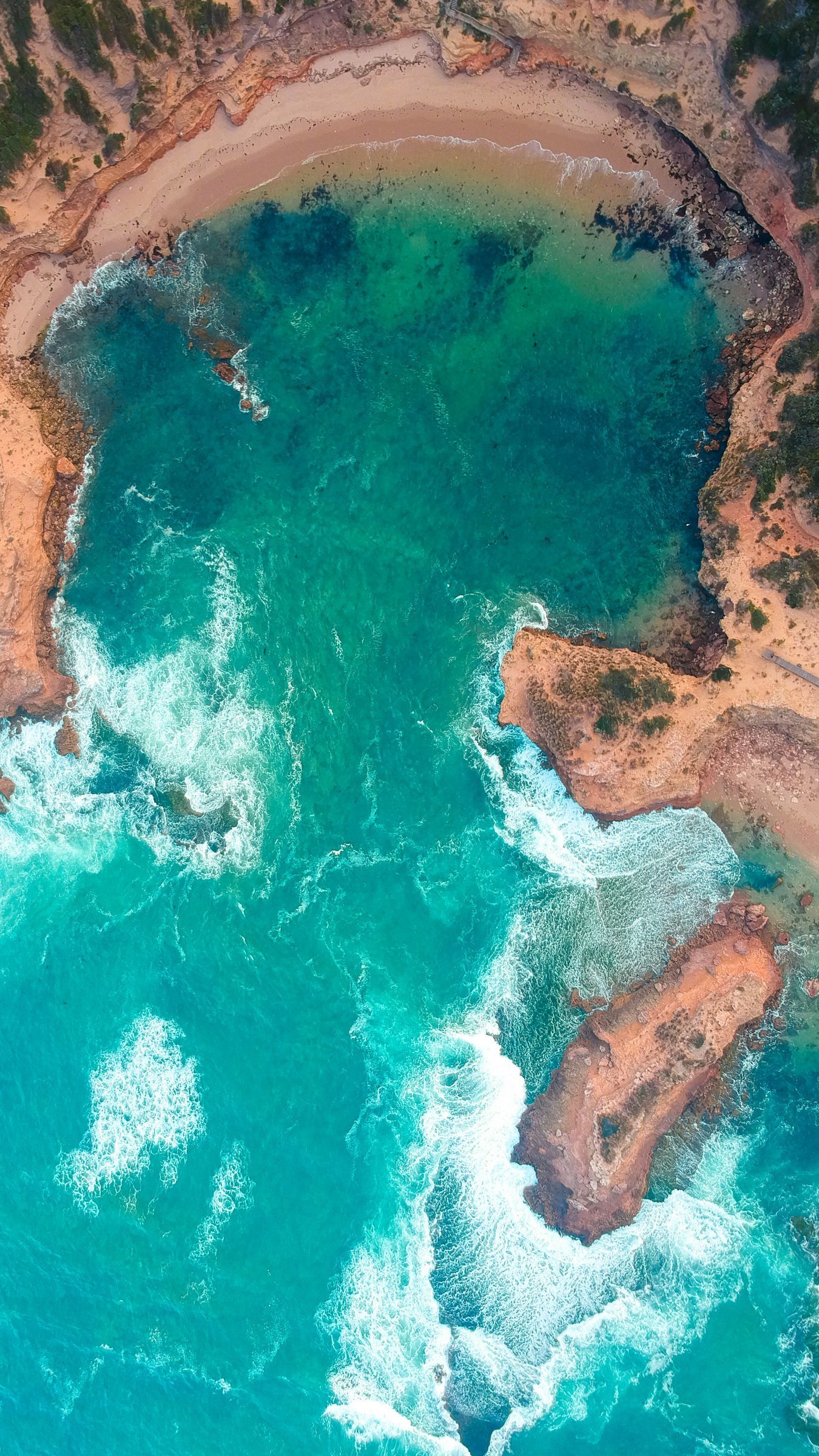 Ocean, Aerial View, Surf, Coast, Australia Wallpaper