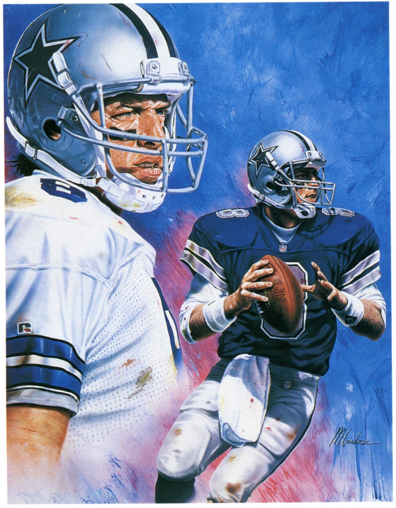 Dallas Cowboys QB Troy Aikman by by Mike Gardner. Dallas cowboys, Cowboys, Dallas cowboys football
