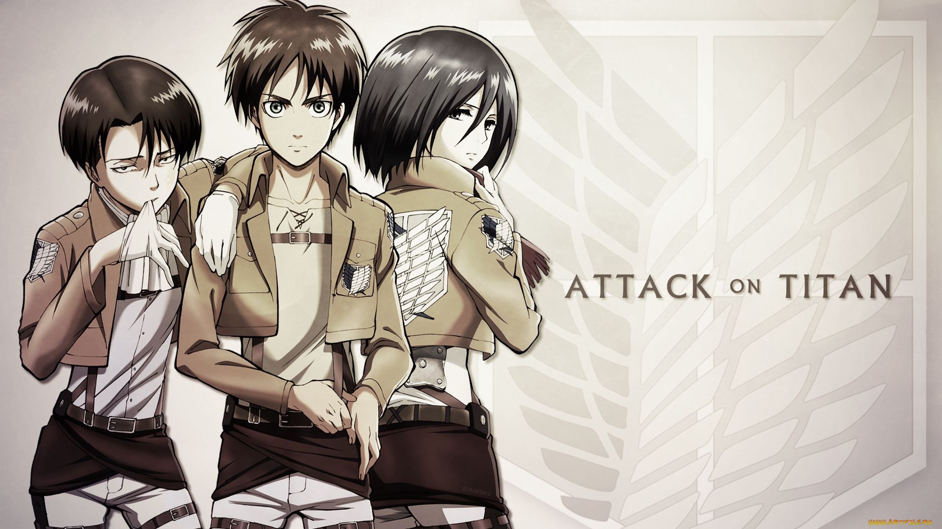 Attack On Titan Eren And Levi Wallpaper