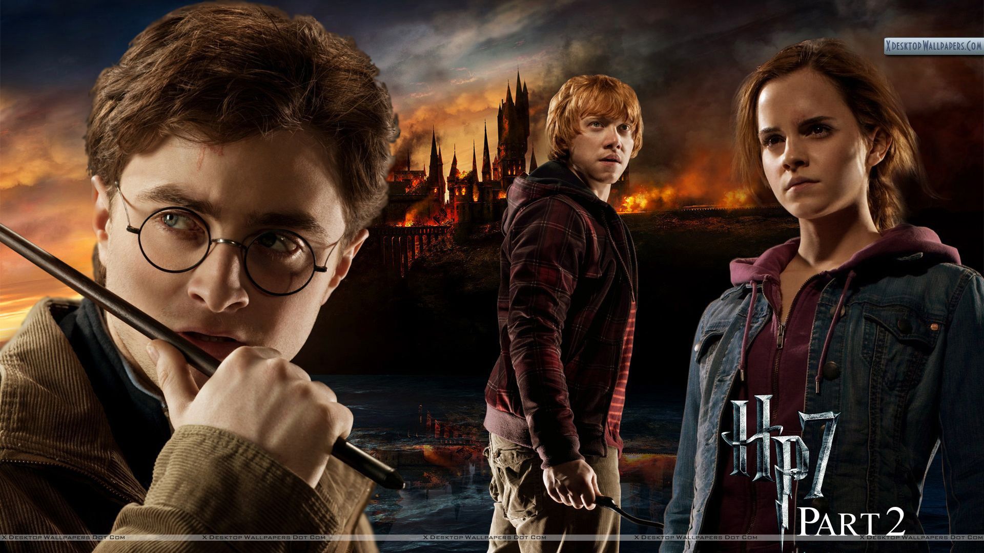 Movie Cover Poster Of Harry Potter And The Deathly Hallows Part 2 Wallpaper