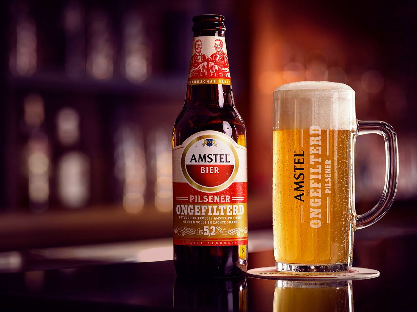 Amstel. Izze bottle, Beer, Beer glasses