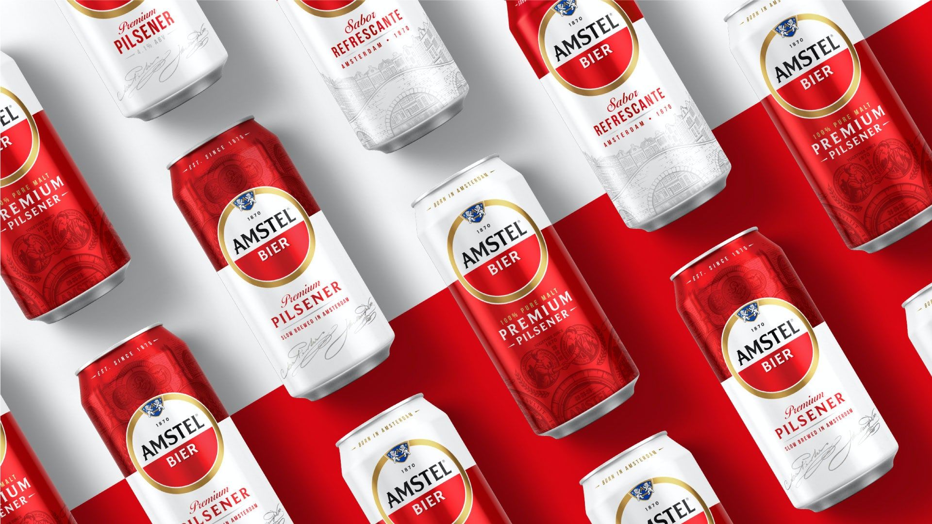 Amstel's new identity is designed for beer drinkers all over the world