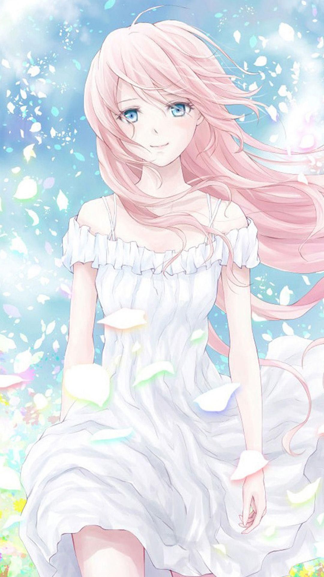 Anime Pink Pastel Wallpaper iPhone