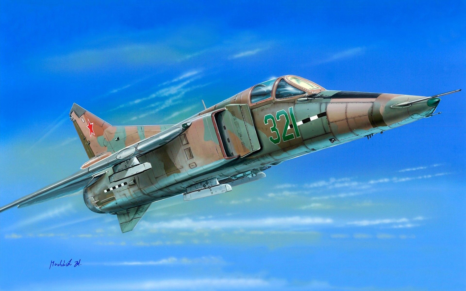 Military Mikoyan Gurevich MiG 23 Wallpaper:1920x1200