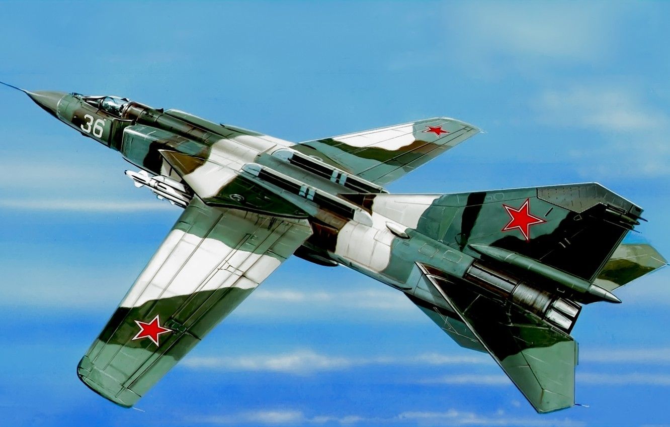 Wallpaper War, Art, Painting, Aviation, Jet, Mikoyan Gurevich MiG 23 Image For Desktop, Section авиация