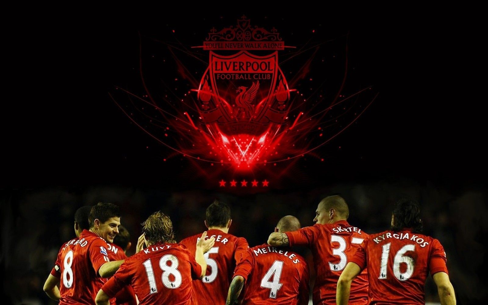 Wallpaper, 1920x1200 px, footballers, Liverpool FC, logo, Martin Skrtel, Steven Gerrard, YNWA 1920x1200
