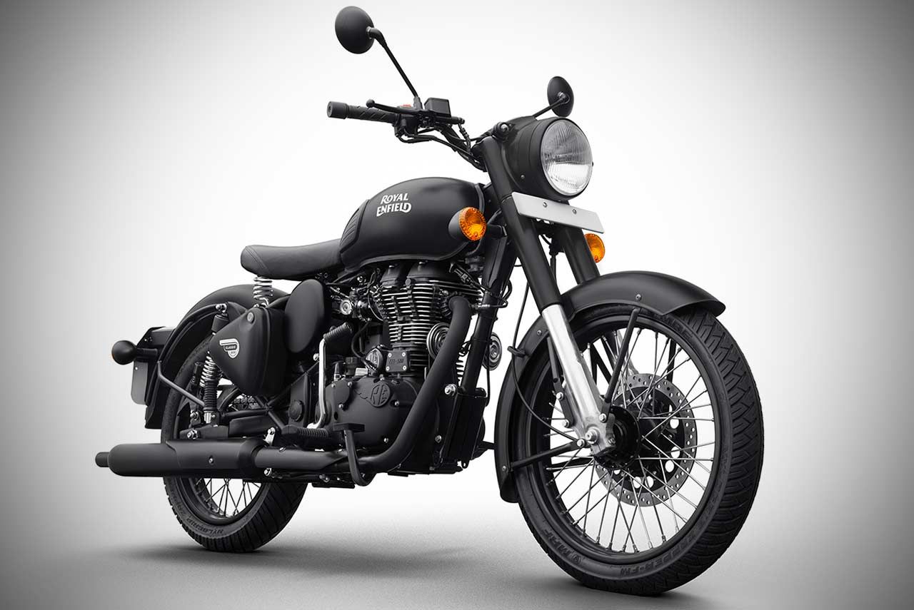 royal enfield classic 500 stealth black front quarter pr. Enfield classic, Royal enfield, Enfield motorcycle