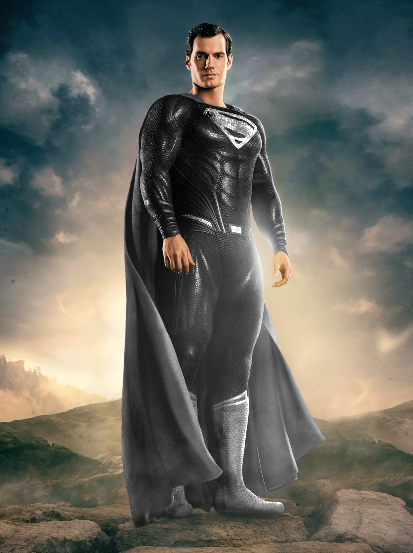 FANMADE: Black Suit Superman! Edited using the JL Superman poster as base., DC_Cinematic