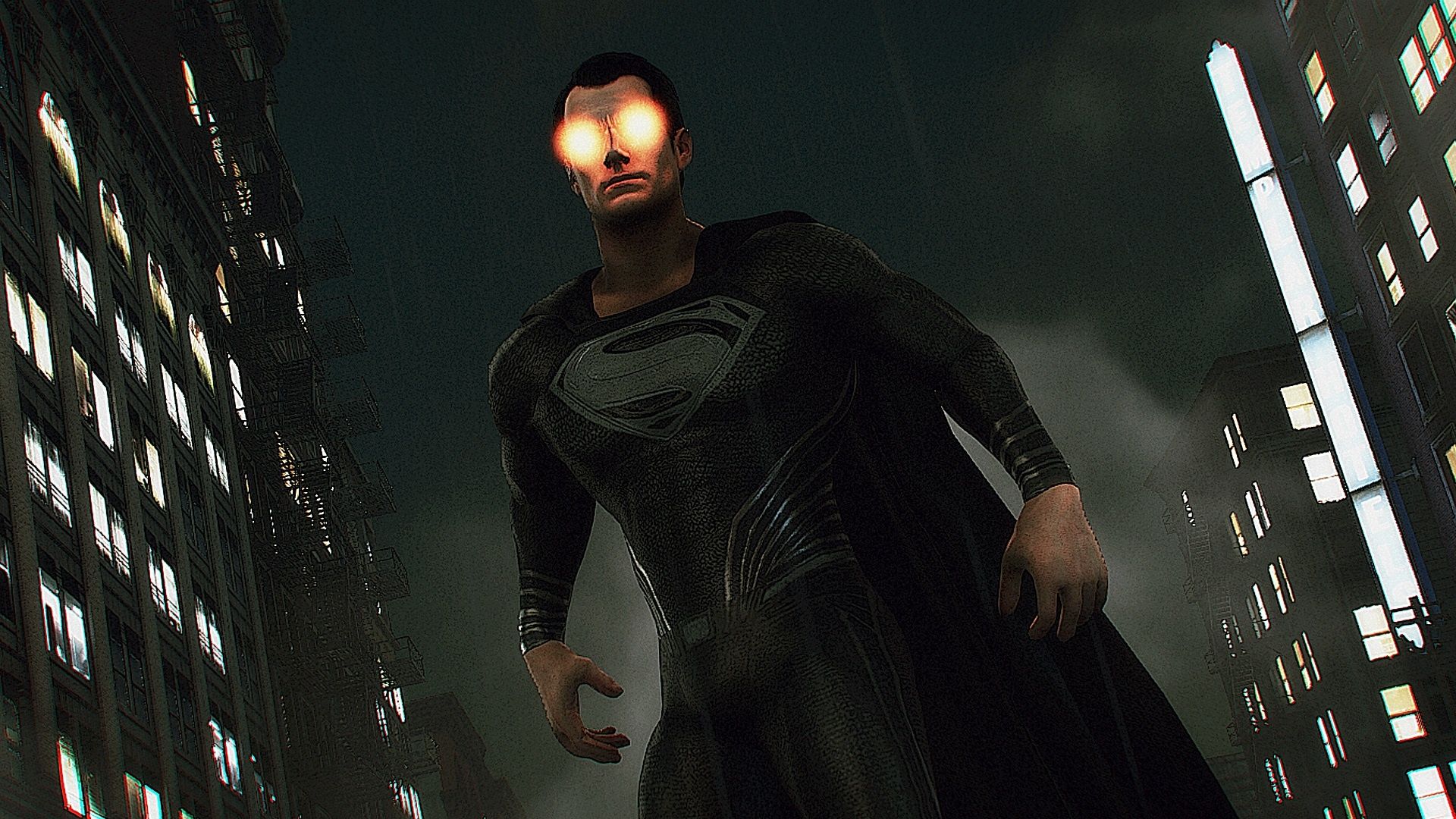 Superman Justice League Black Suit [Add On Ped]