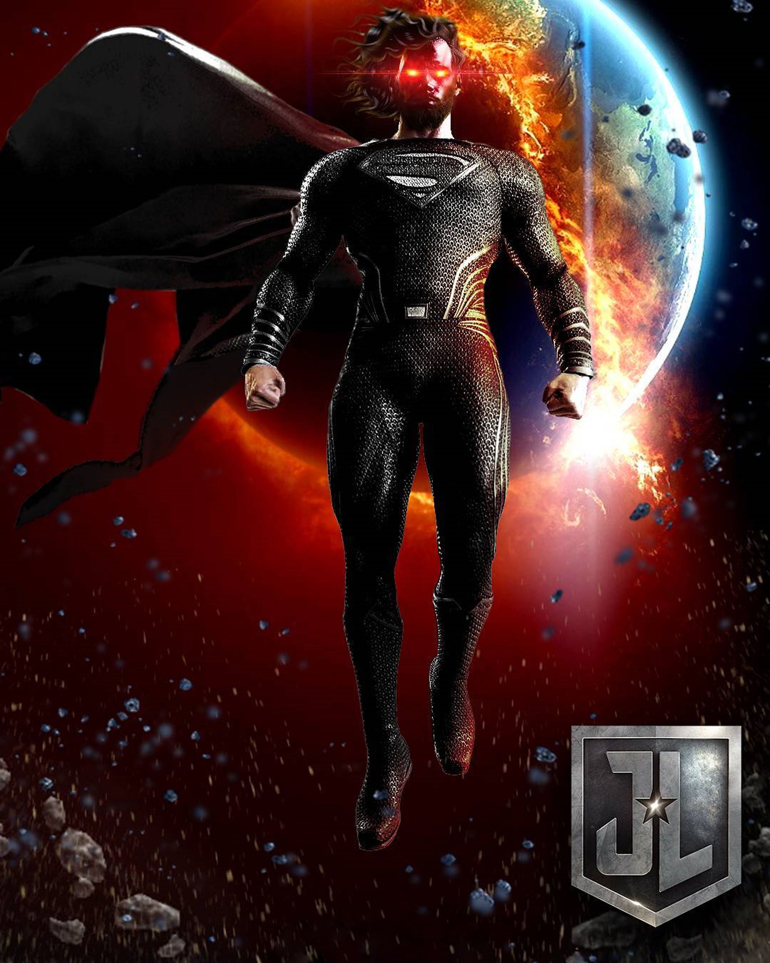 Black version of superman fan made Kal El Superman Man Of Steel Justice League Hope MarvelAndDcUnited Marvel&D. Superman wallpaper, Black superman, Evil superman