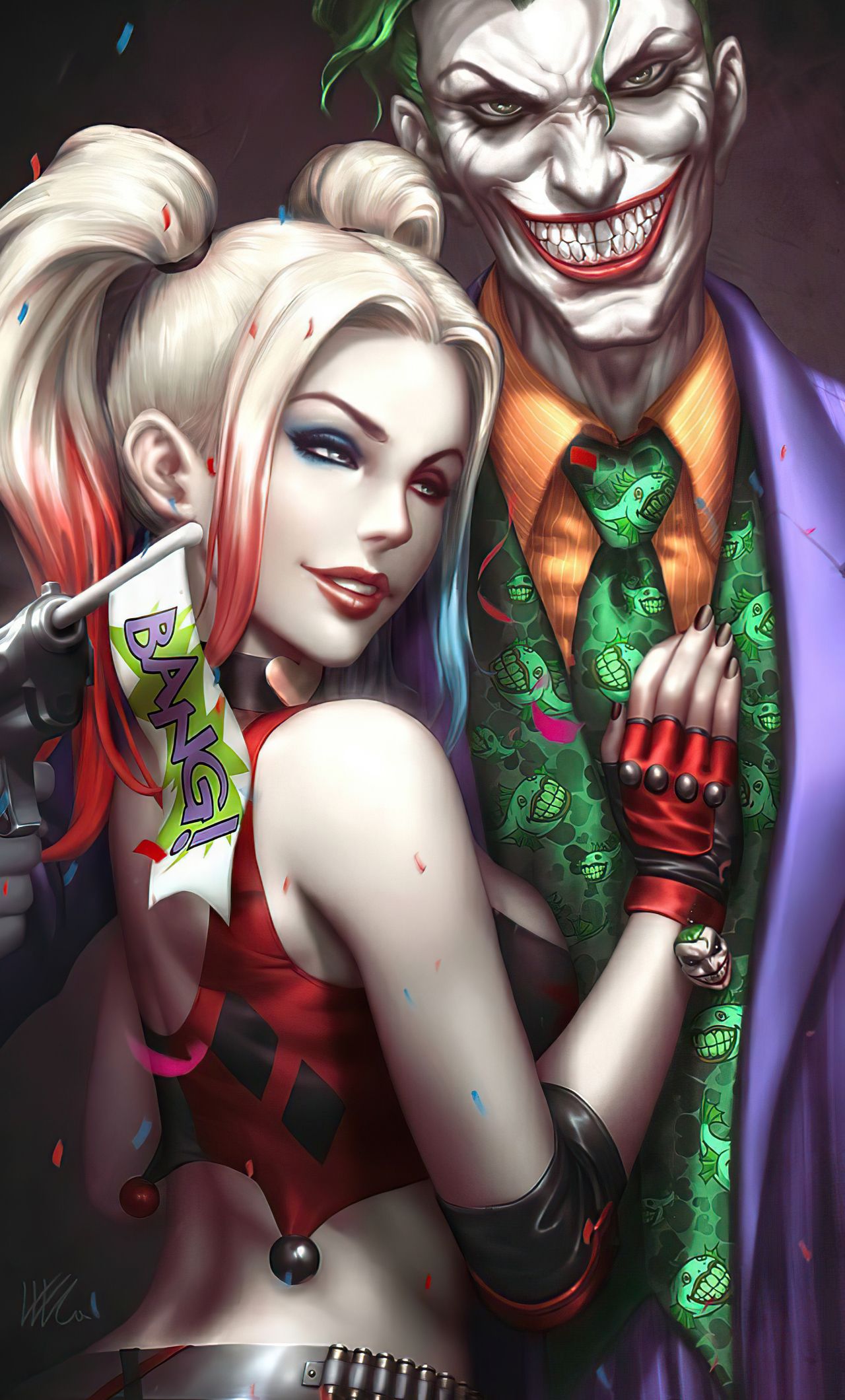 Joker And Harley Quinn Love 4k iPhone HD 4k Wallpaper, Image, Background, Photo and Picture