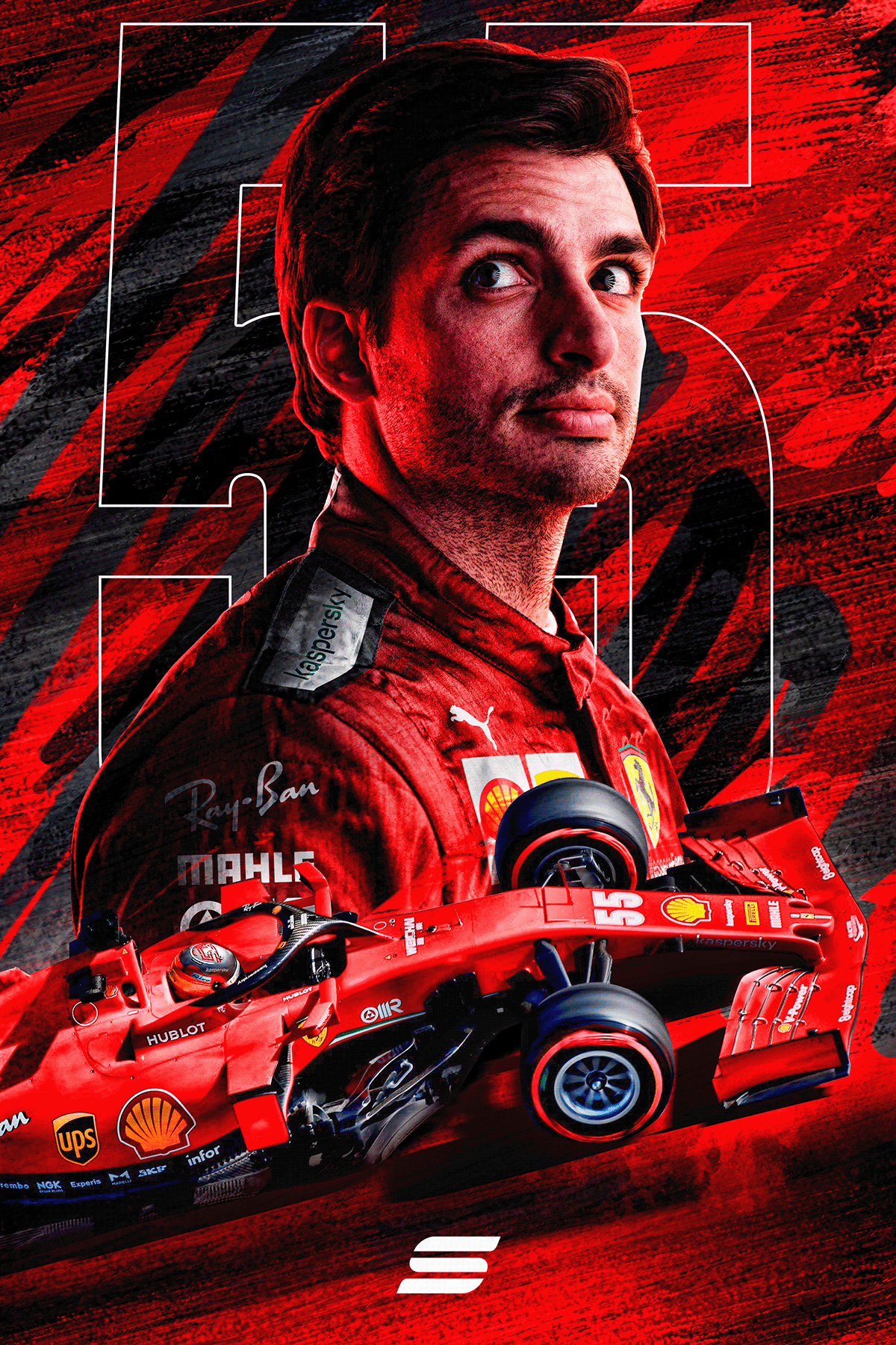 Carlos Sainz at Ferrari Wallpaper made