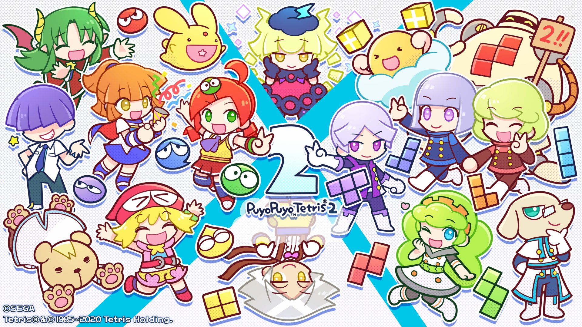 Official artwork released to celebrate the launch of Puyo Puyo Tetris 2