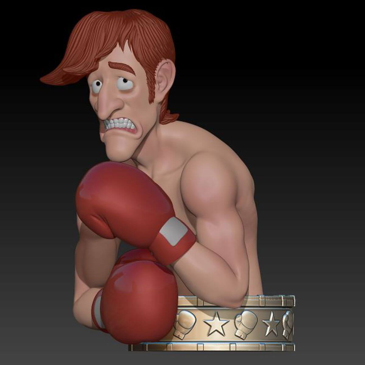 Glass Joe Punch Out Print Ready 3D Model