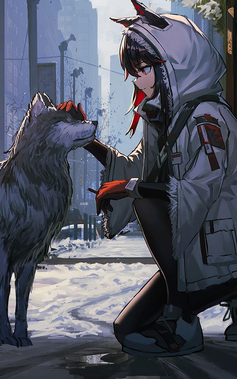 Anime Girl Petting Dog Nexus 7, Samsung Galaxy Tab 10, Note Android Tablets HD 4k Wallpaper, Image, Background, Photo and Picture