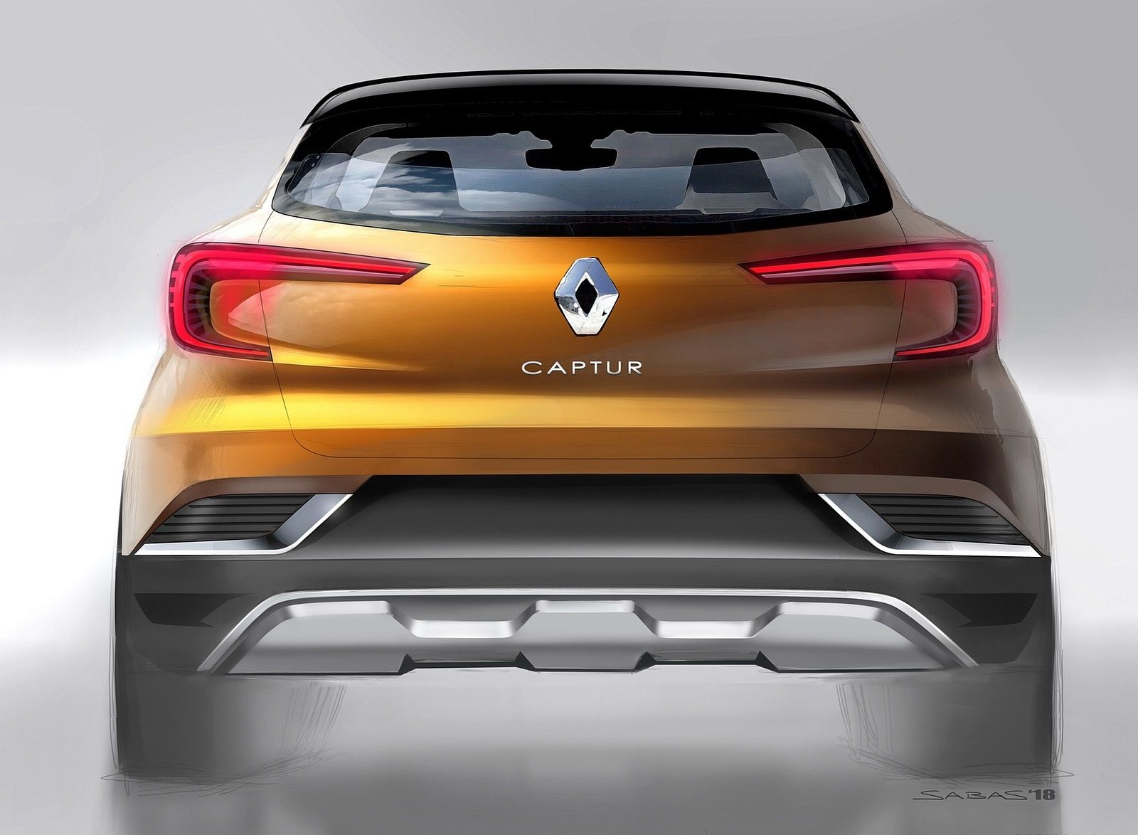 Renault Captur Design Sketch Wallpaper