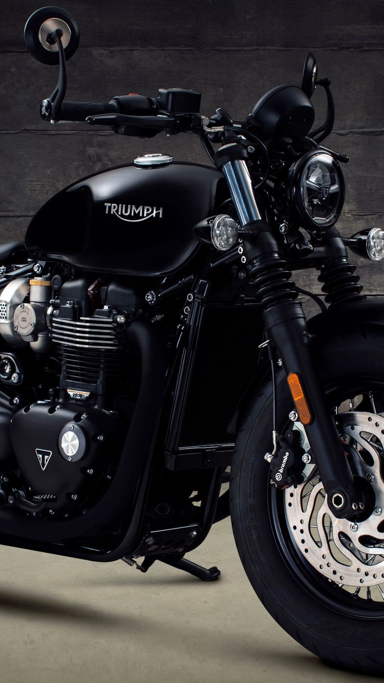 Triumph Bonneville Bobber Black 2017 iPhone iPhone 6S, iPhone 7 HD 4k Wallpaper, Image, Background, Photo and Picture