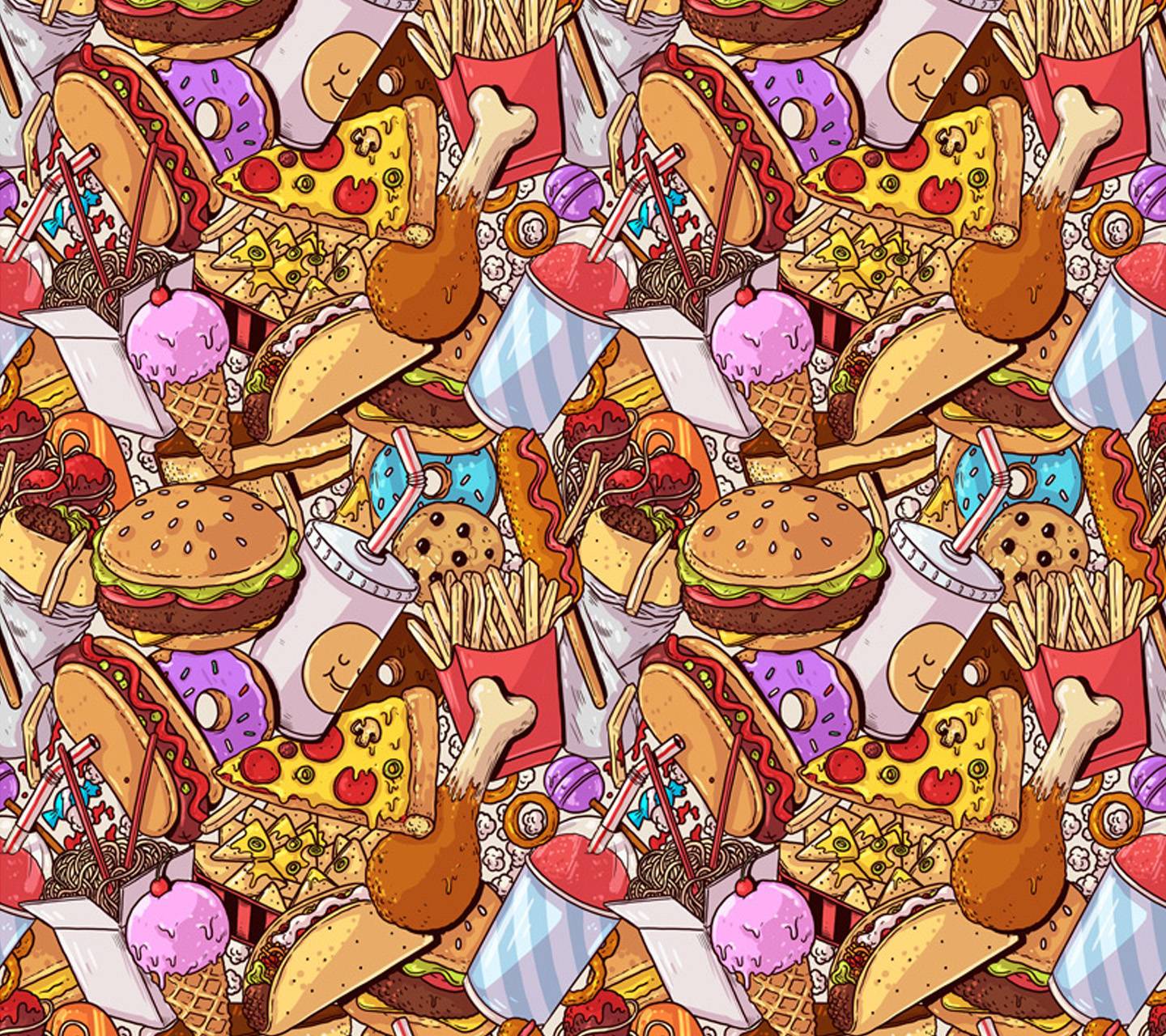 Junk Food Pattern wallpaper