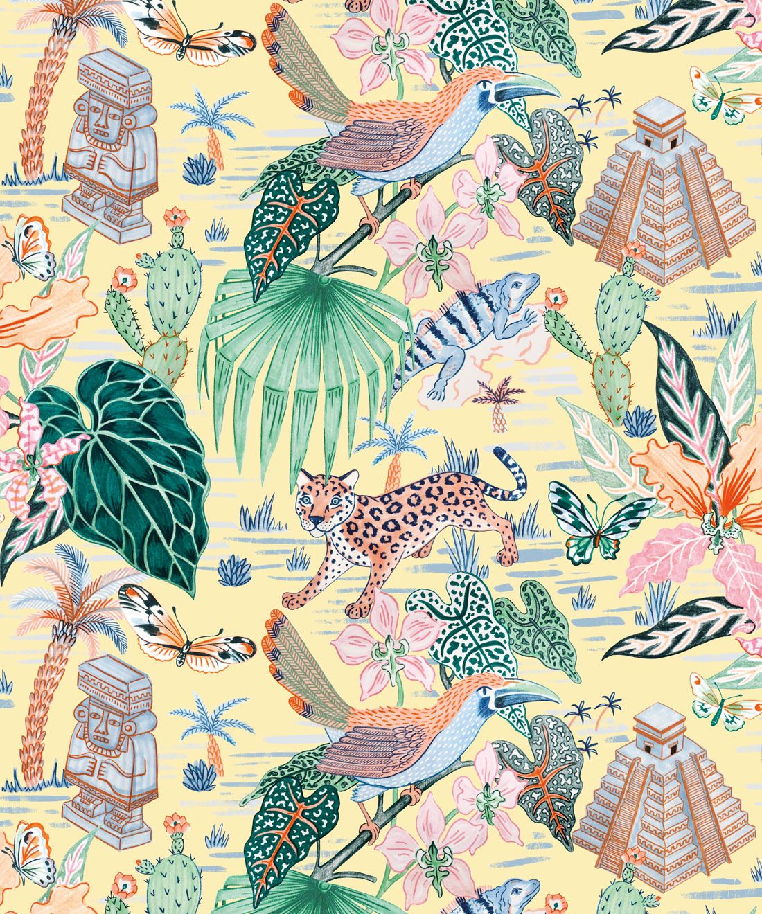 Yucatán Wallpaper • Tropical Mayan Wallpaper USA