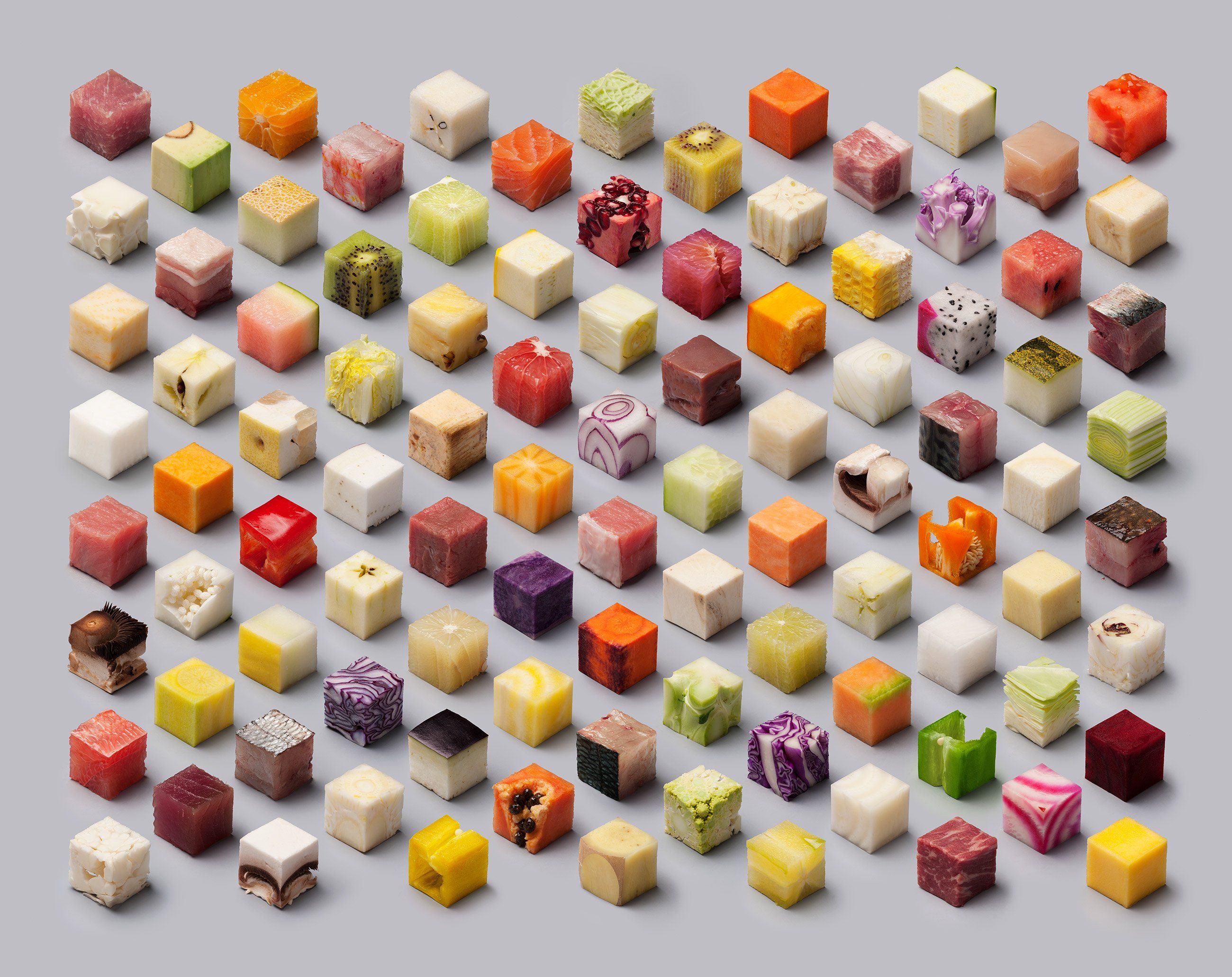 Food Cubes HD wallpaper