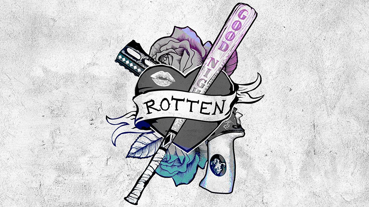 Wallpaper Suicide Squad 2016 Tattoos Logo Emblem Harley Quinn film