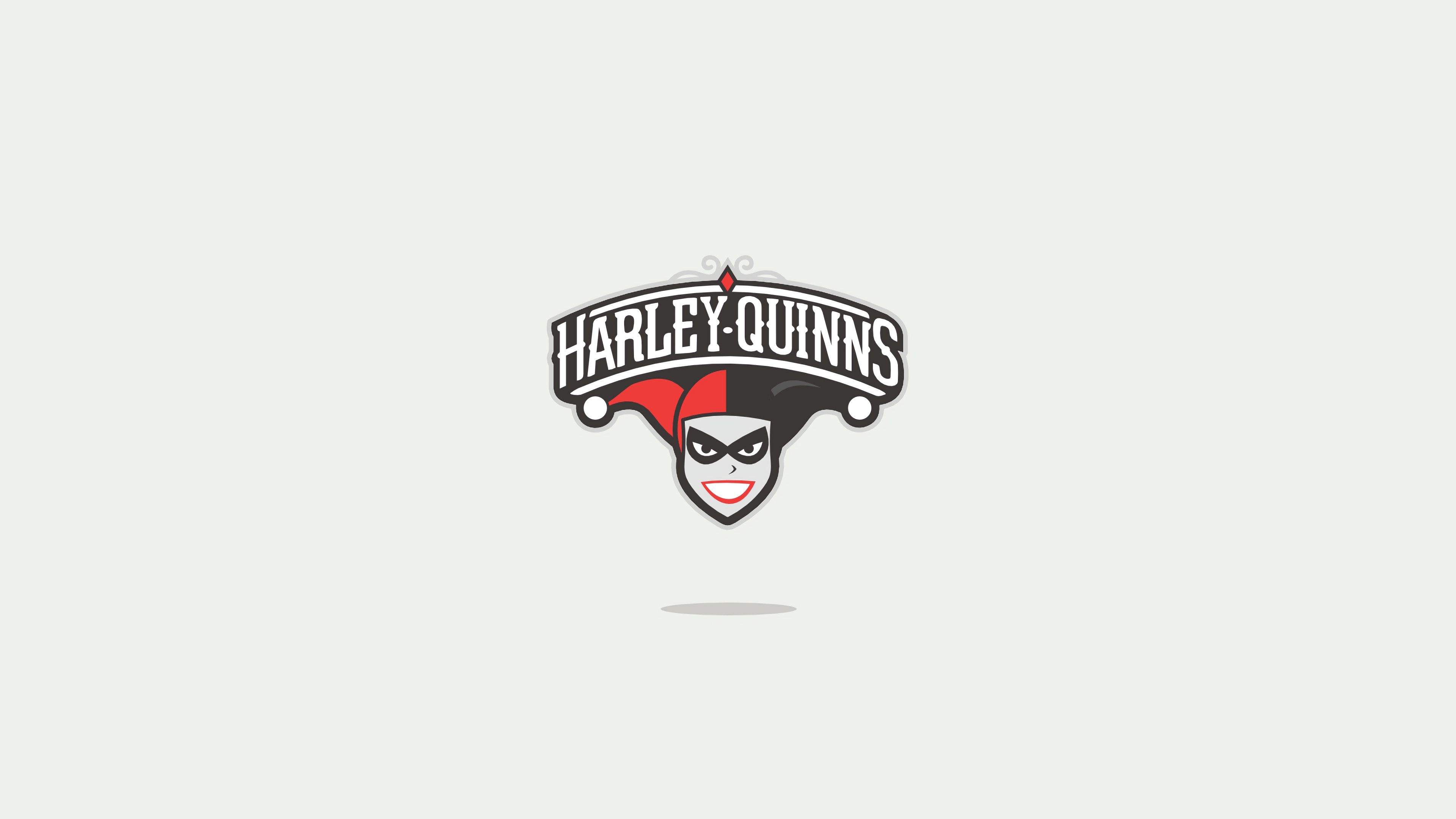 Harley Quinn Minimal Logo 4k, HD Superheroes, 4k Wallpaper, Image, Background, Photo and Picture