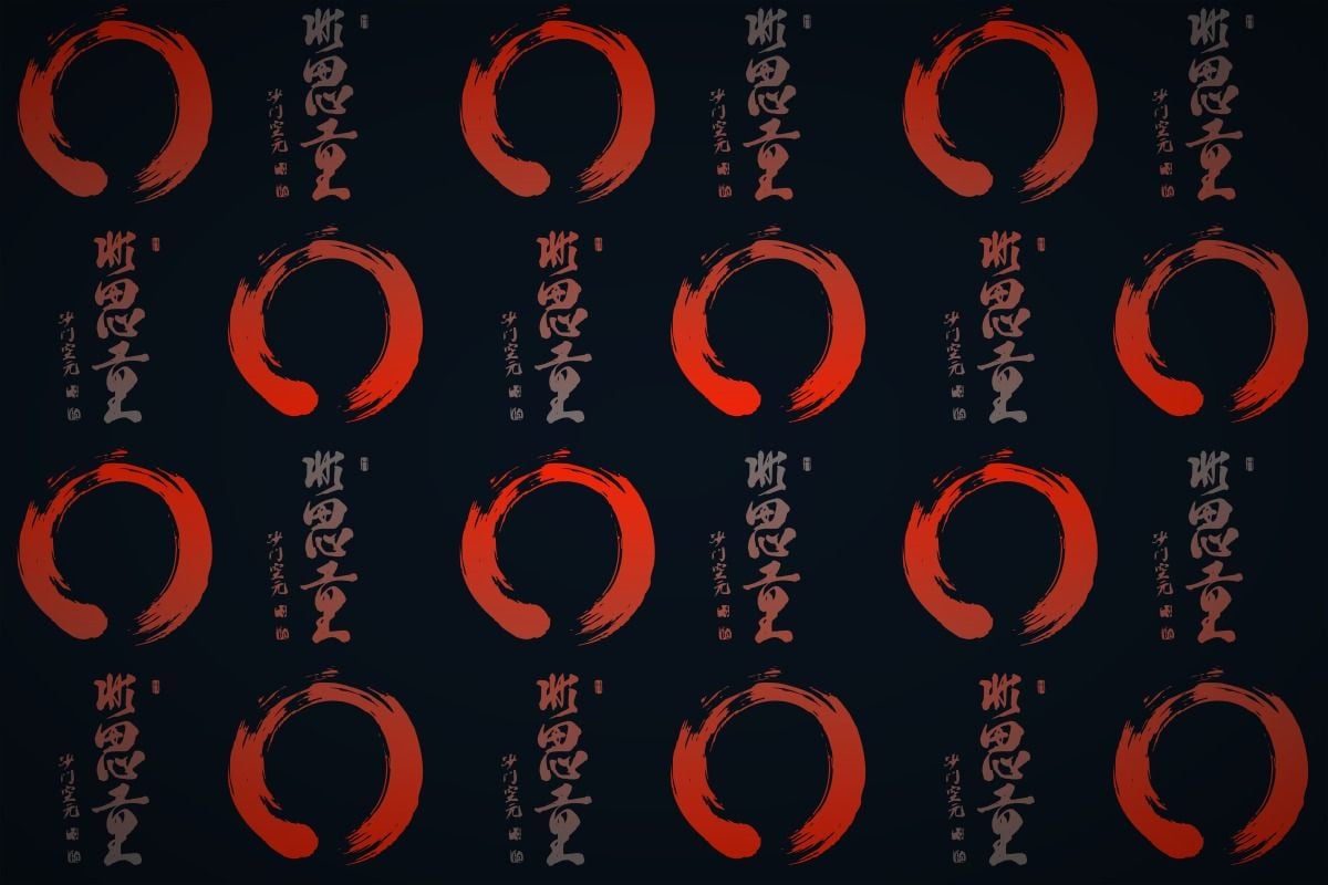 Free zen enso circle wallpaper patterns