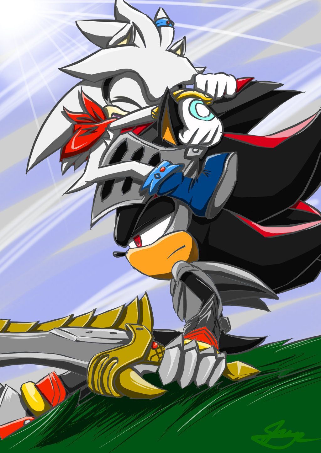 Photo of Litte Galahad and Lancelot for fans of Shadilver. Sonic and shadow, Shadow the hedgehog, Sonic the hedgehog