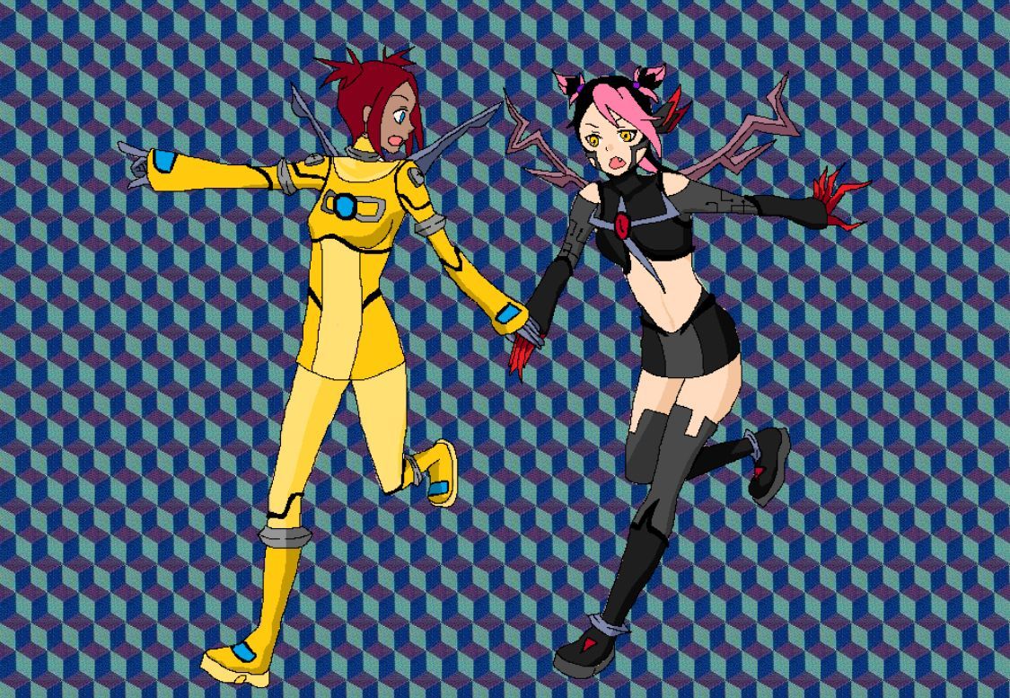 Sari and Miko Run. Transformers girl, Transformers, Cartoon crossovers