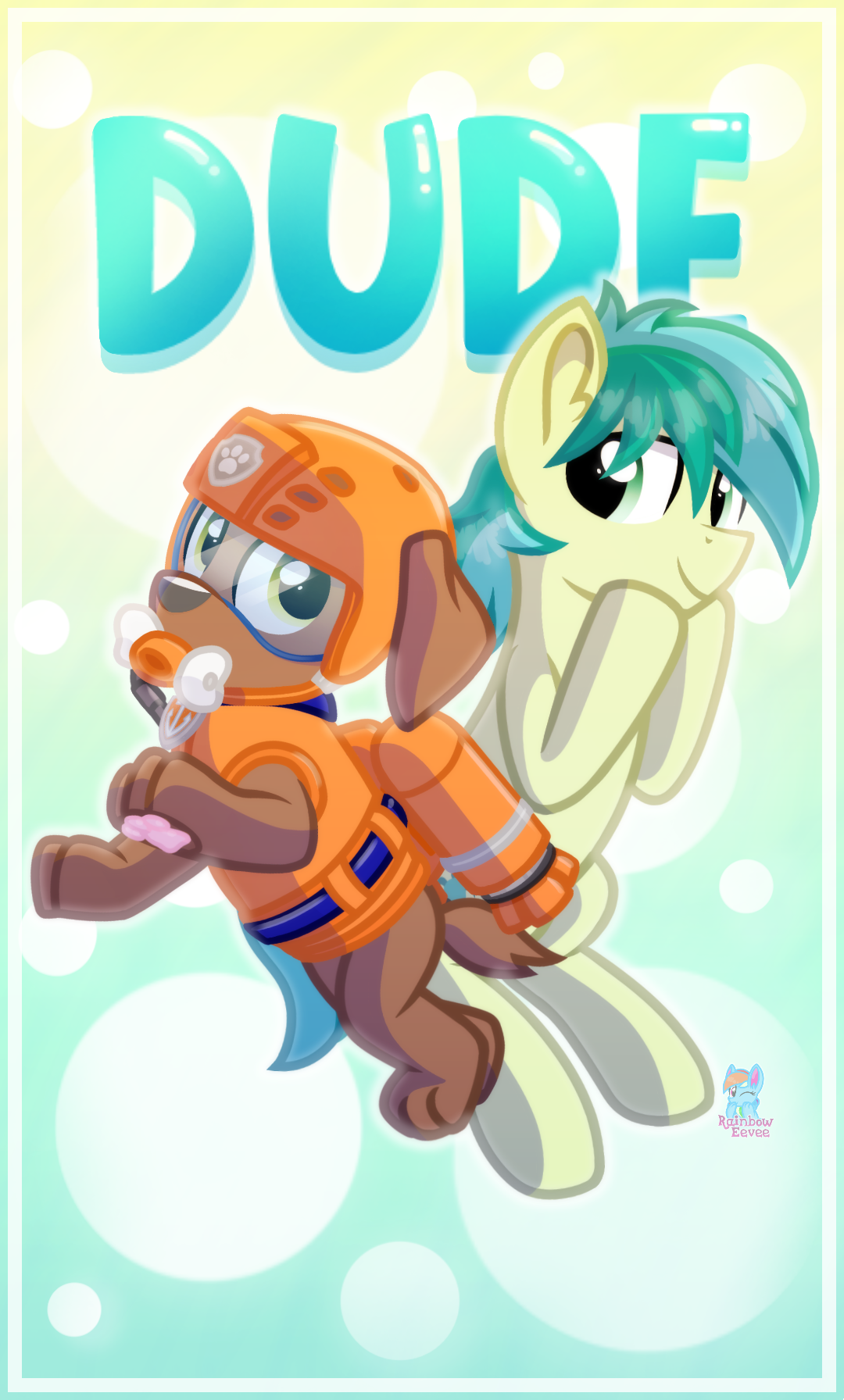 MLP & PAW Patrol Sandbar DUDE Wallpaper by RainbowEeveeDE on Newgrounds. Paw patrol party, Paw patrol, Zuma paw patrol