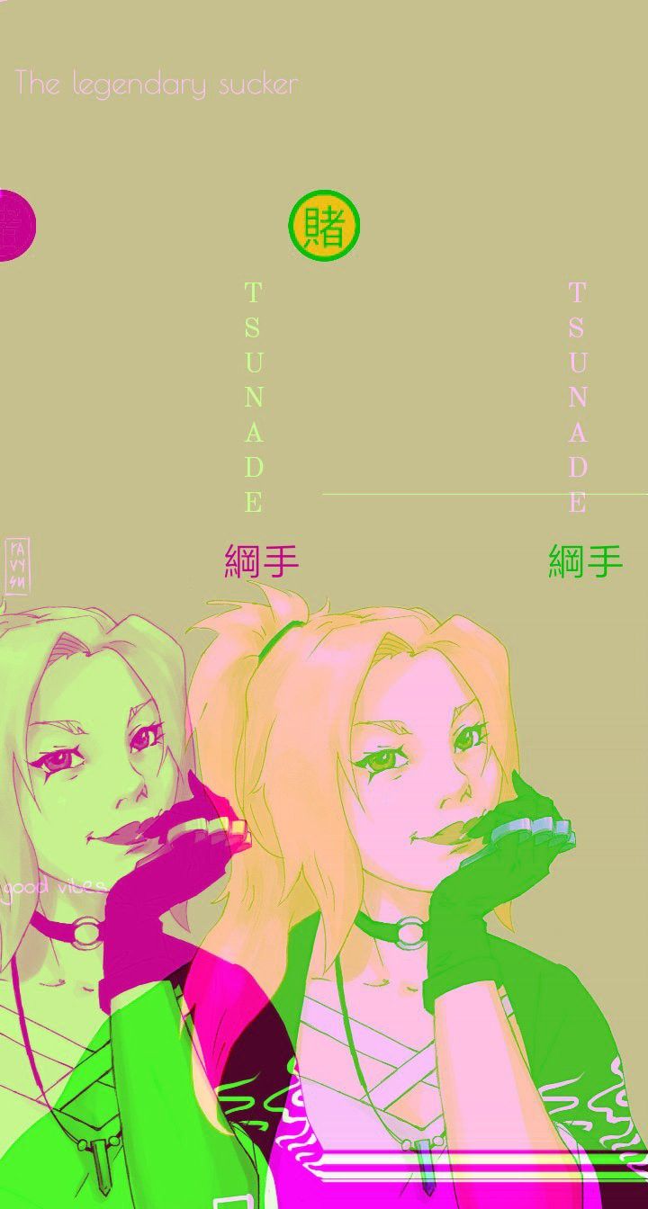 I made a phone wallpaper based on Ravysu's sketch of the sanin.i already posted Orochimaru .here's tsunade! If this does well I'll post Jiraiya too