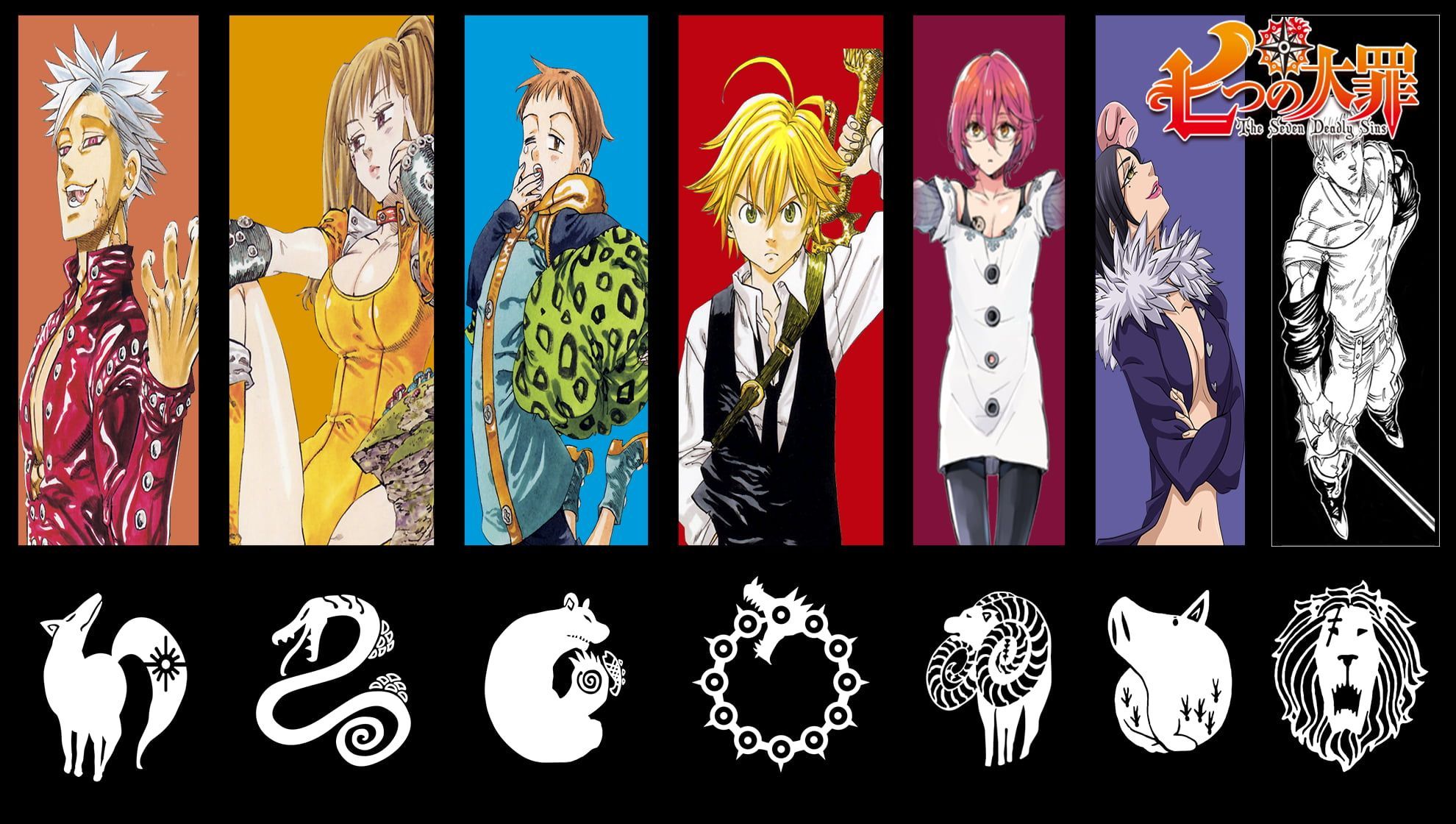 Deadly Sins digital wallpaper #anime Nanatsu no Taizai #manga #colorful anime boys anime gi. iPhone wallpaper vintage, Anime wallpaper iphone, Seven deadly sins